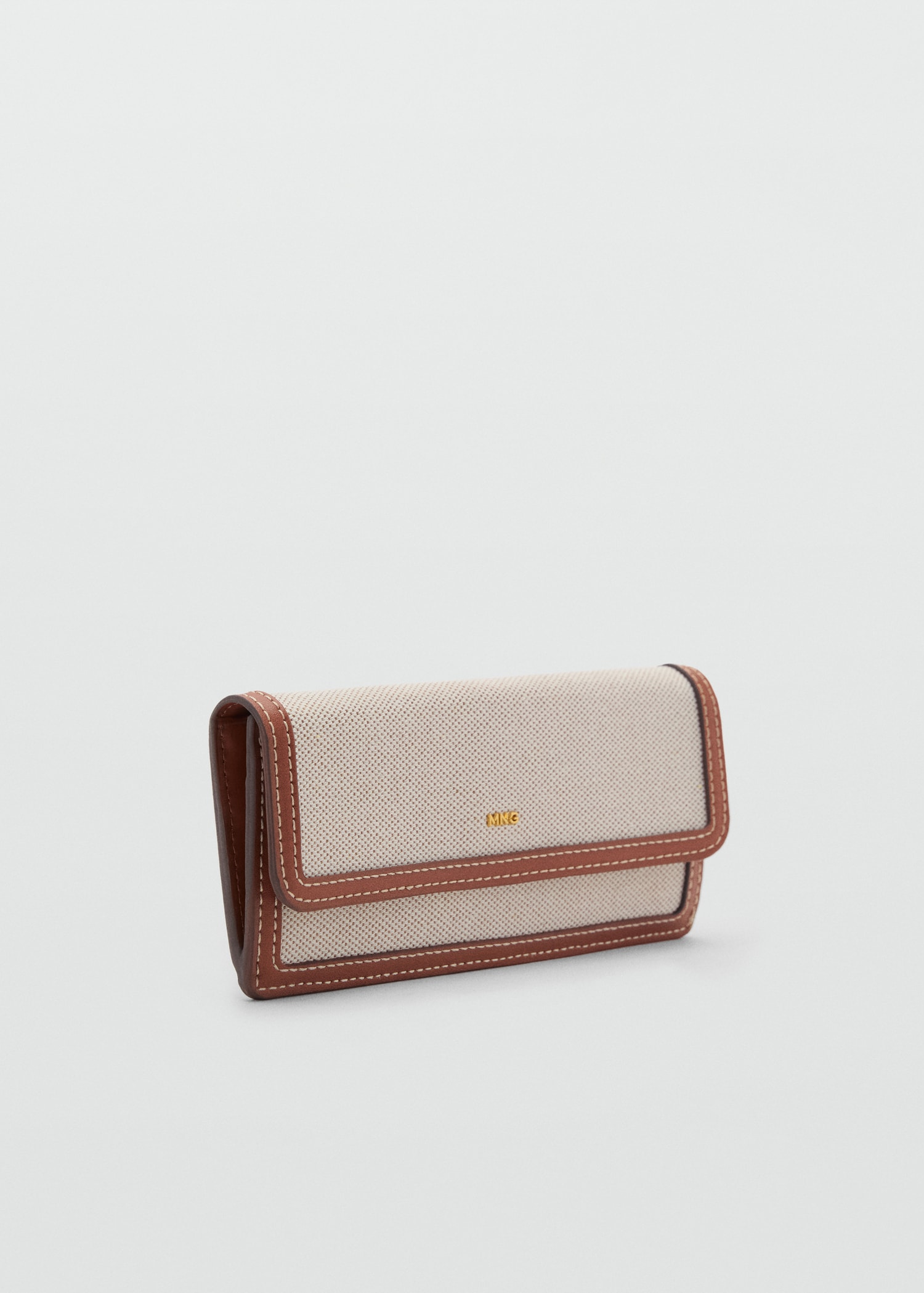 Contrasting canvas rectangular wallet - Women | MANGO USA
