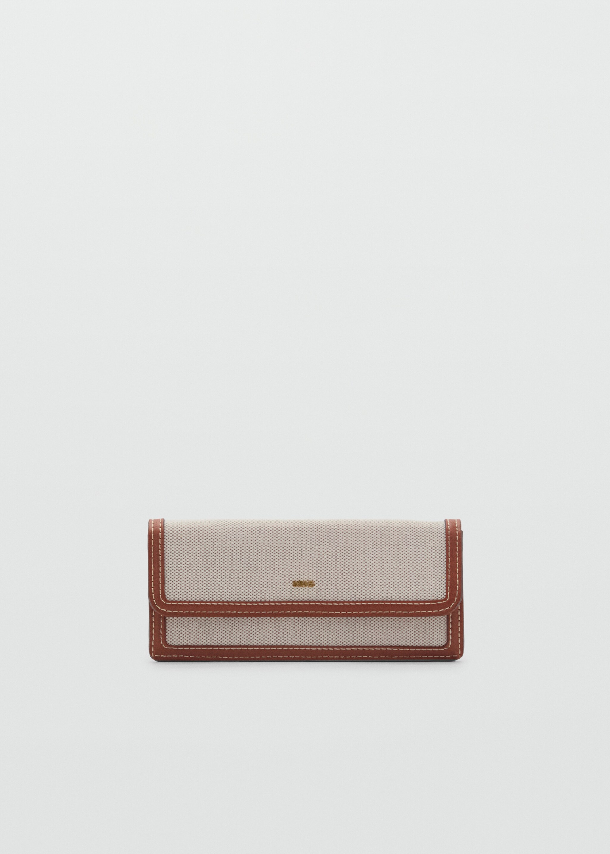 Contrasting canvas rectangular wallet - Article without model