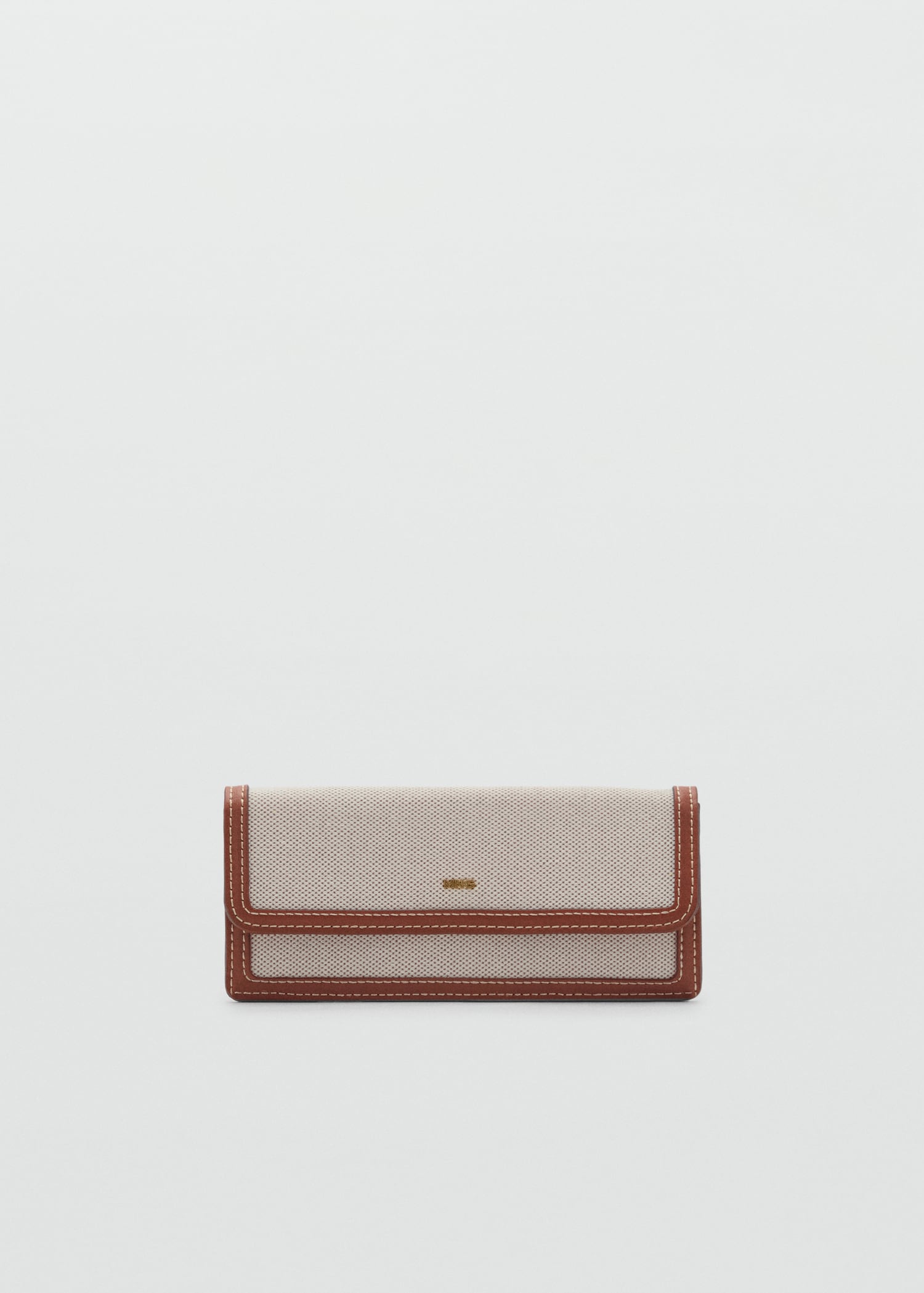 Contrasting canvas rectangular wallet - Women | MANGO USA