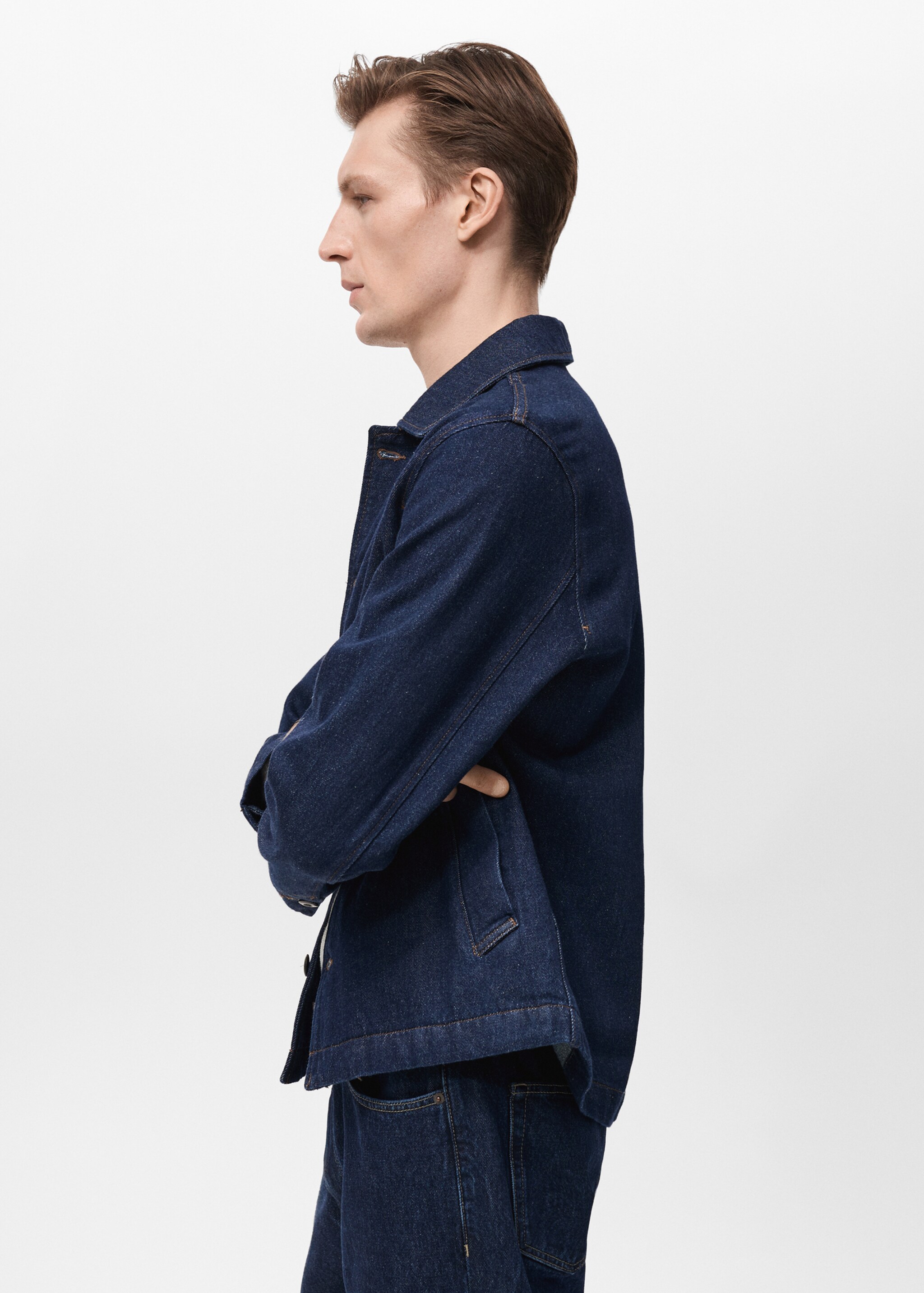 Regular-fit denim overshirt - Details of the article 2