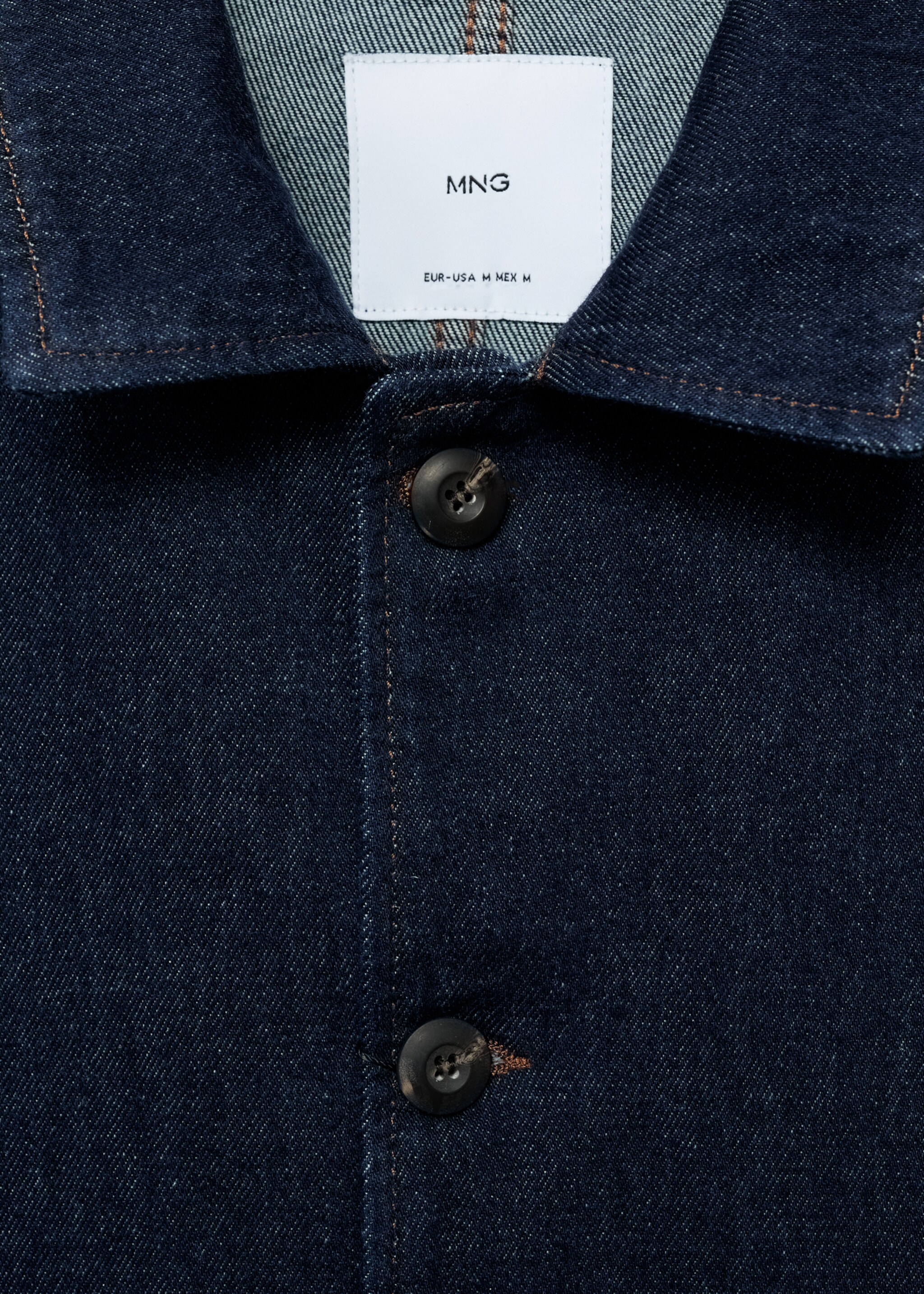 Regular-fit denim overshirt - Details of the article 8