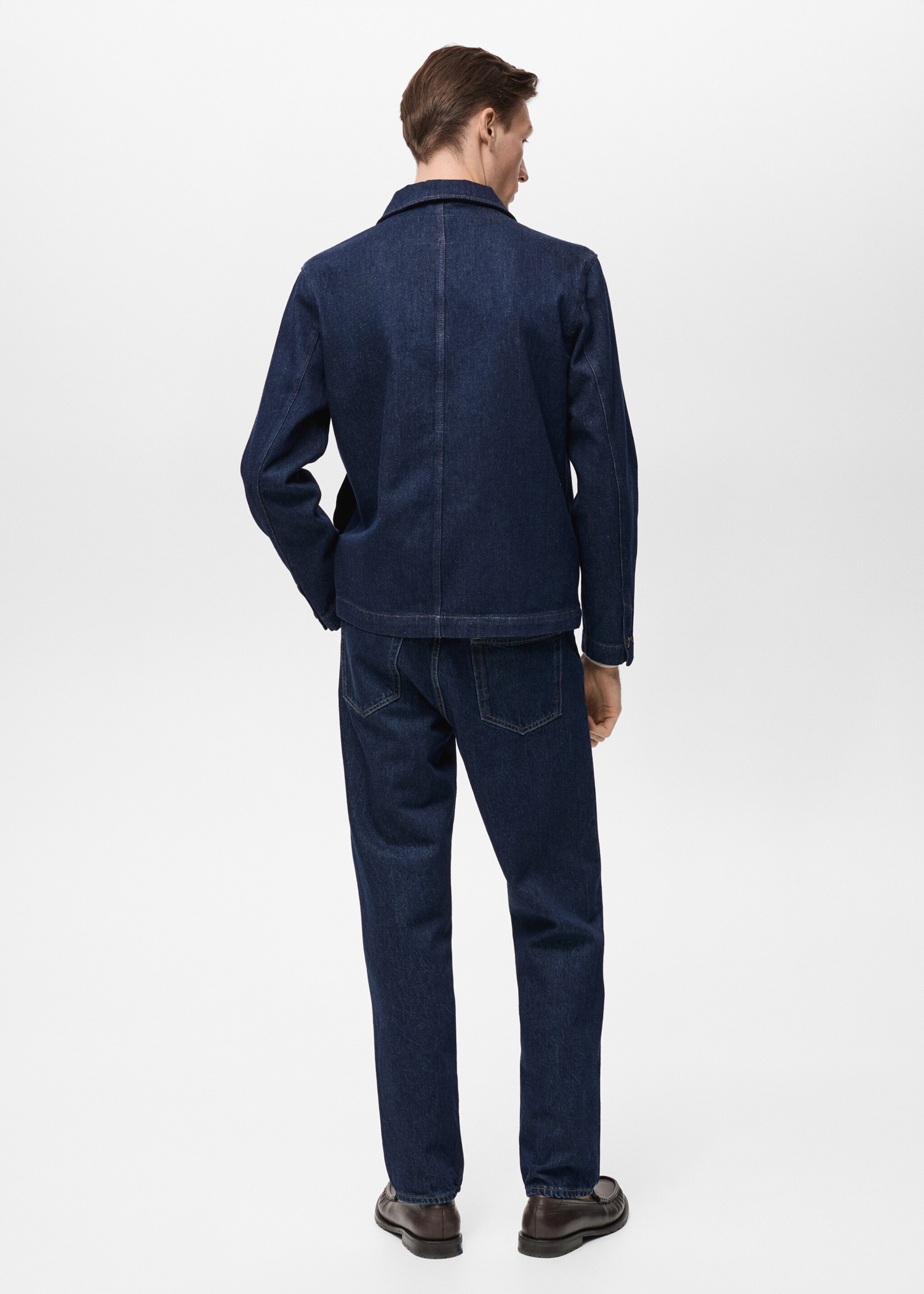 Regular-fit denim overshirt - Reverse of the article