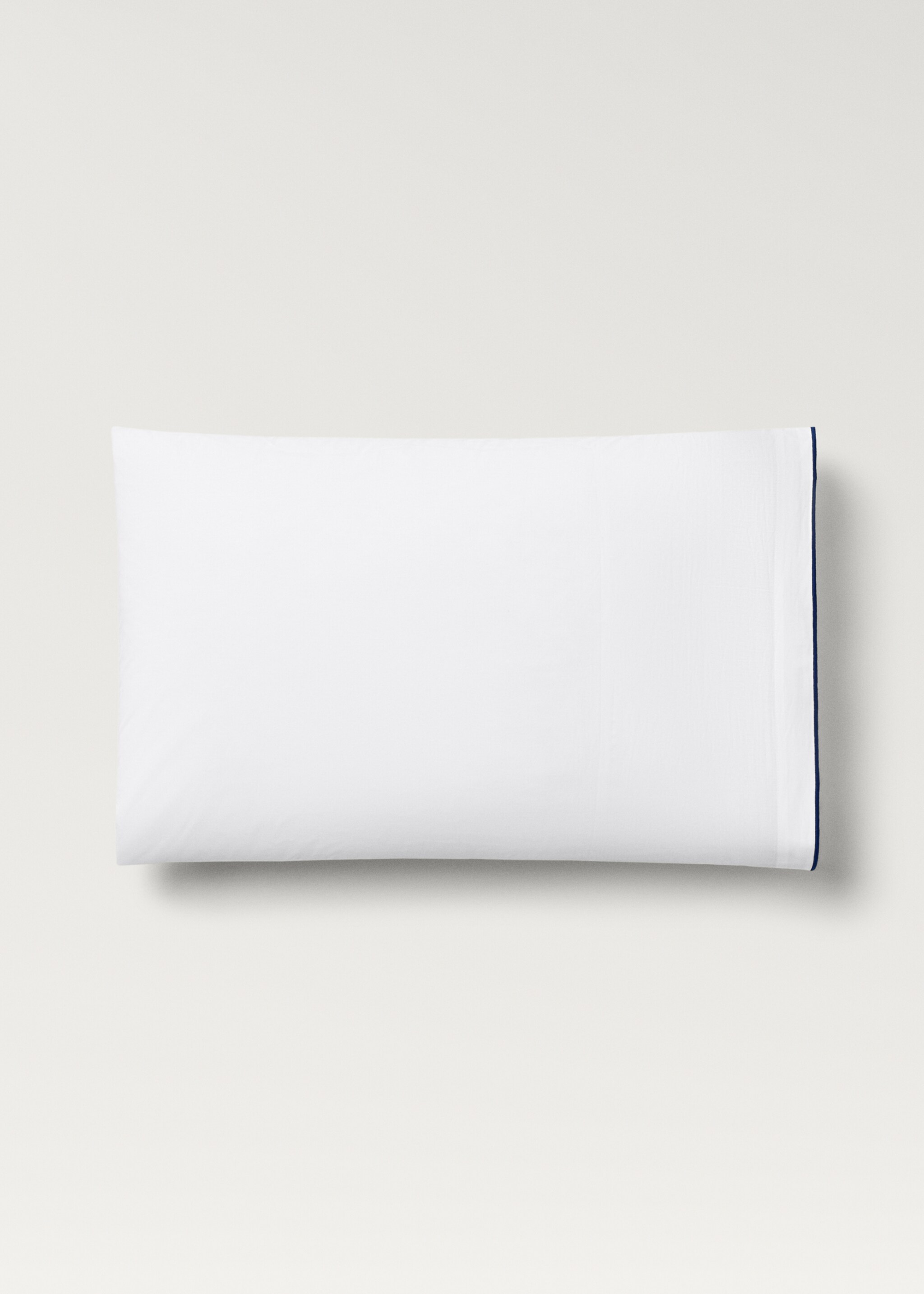 Two cotton percale pillowcases with contrasting overlock 50x75 cm - Article without model