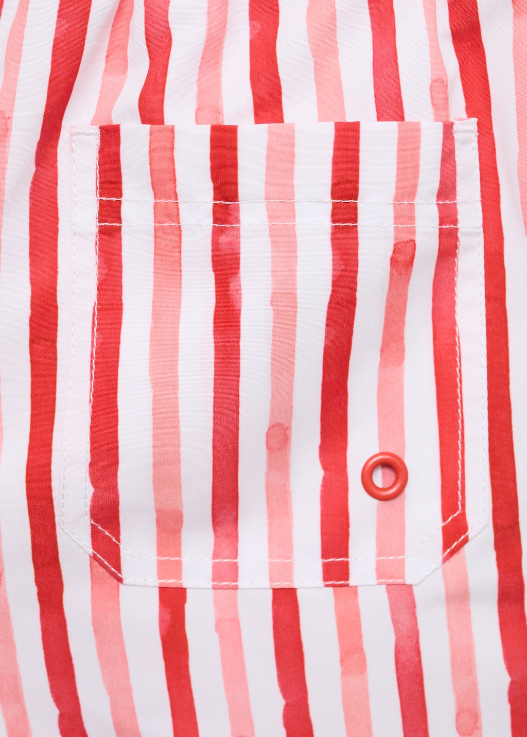 Striped drawstring swimsuit