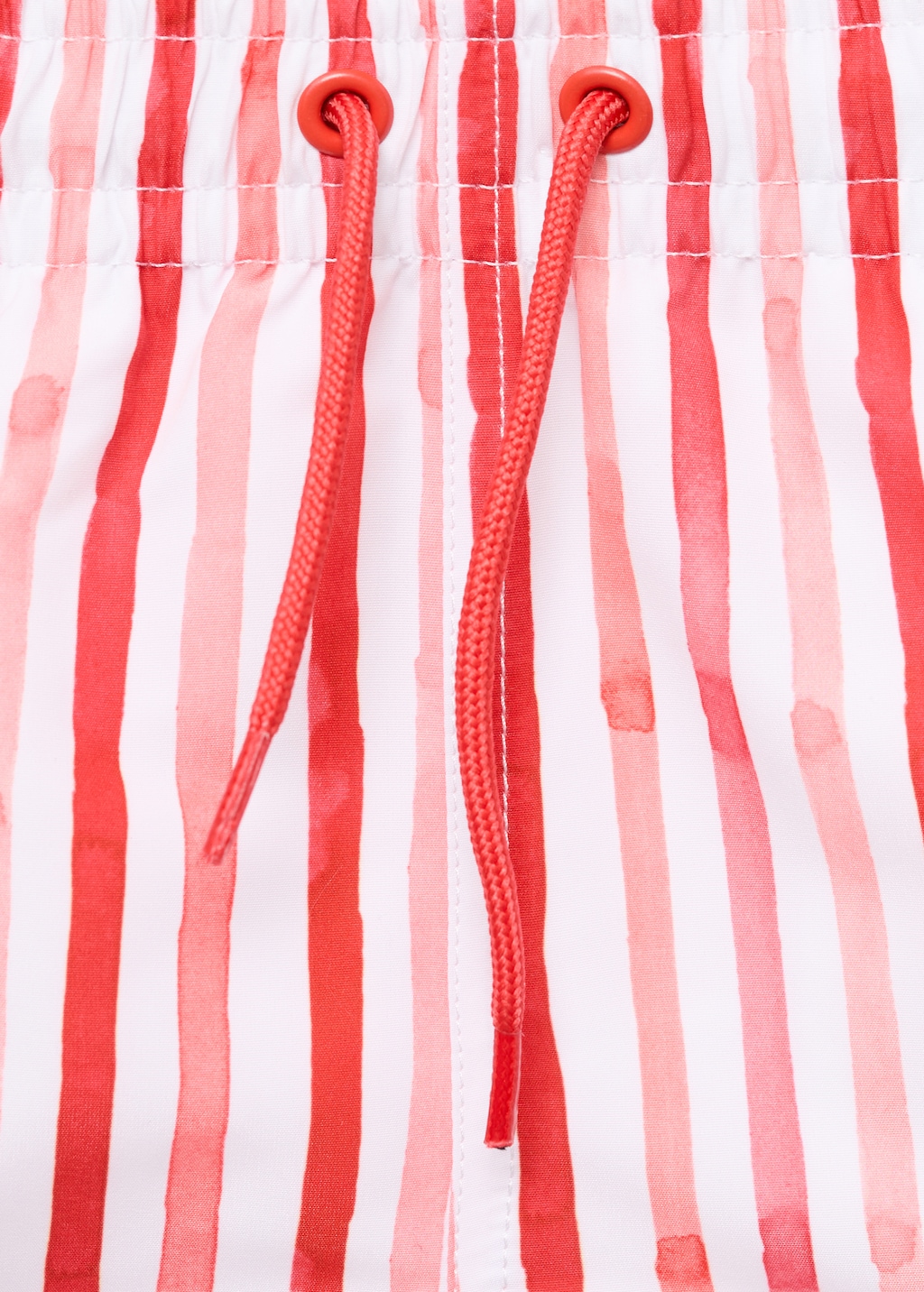 Striped drawstring swimsuit