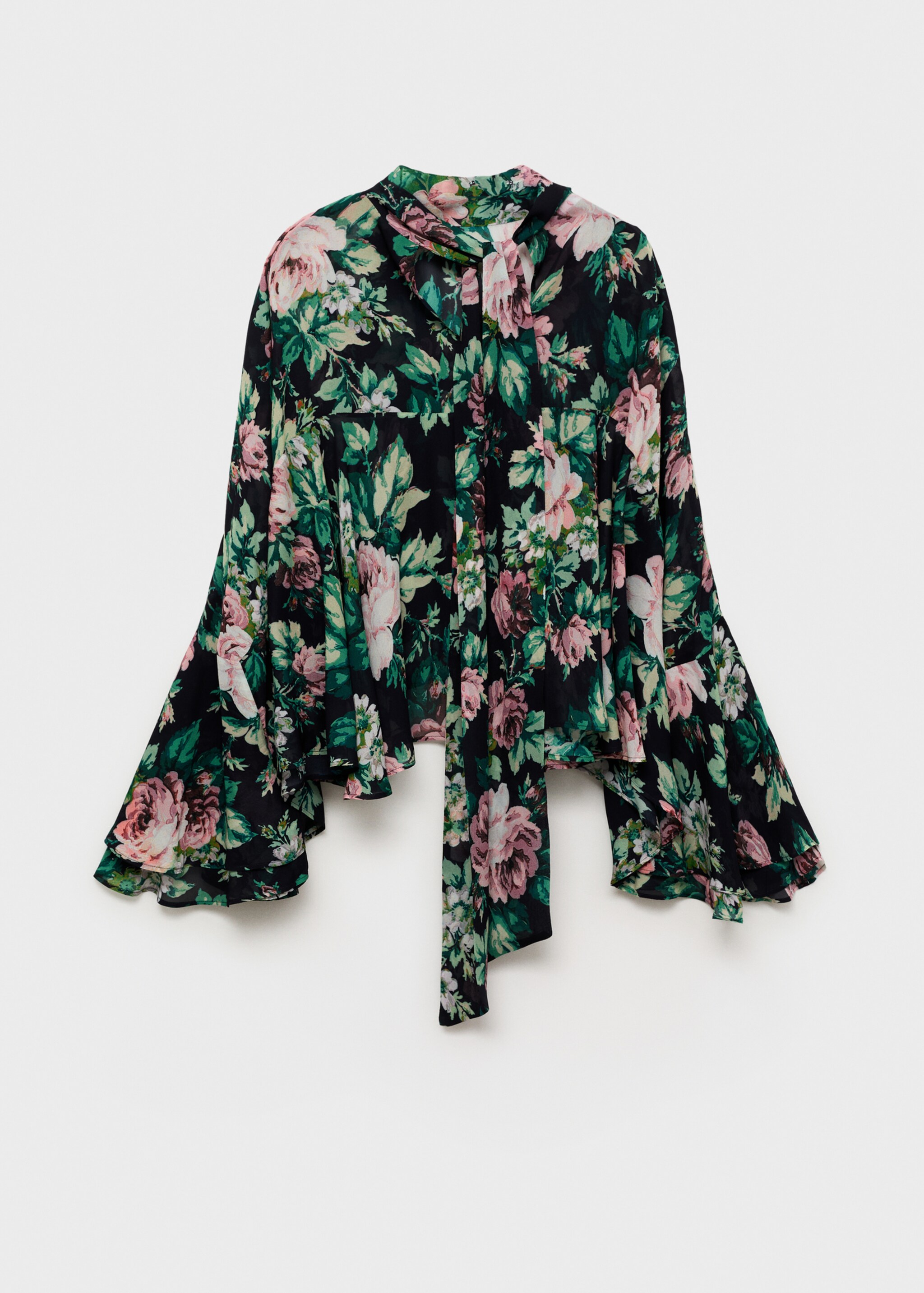 Floral-print turtleneck blouse - Article without model