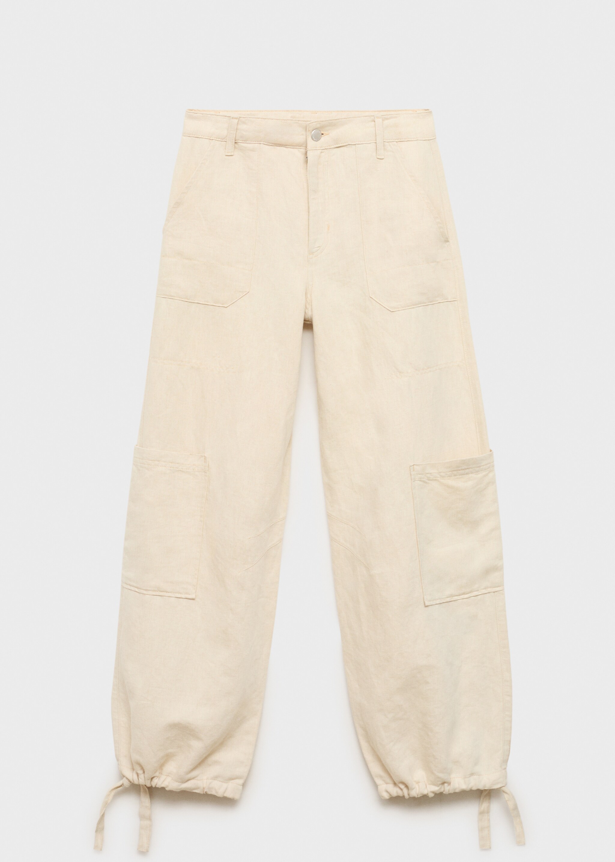 Pantalon cargo en lin bas bouffant - Article sans modèle