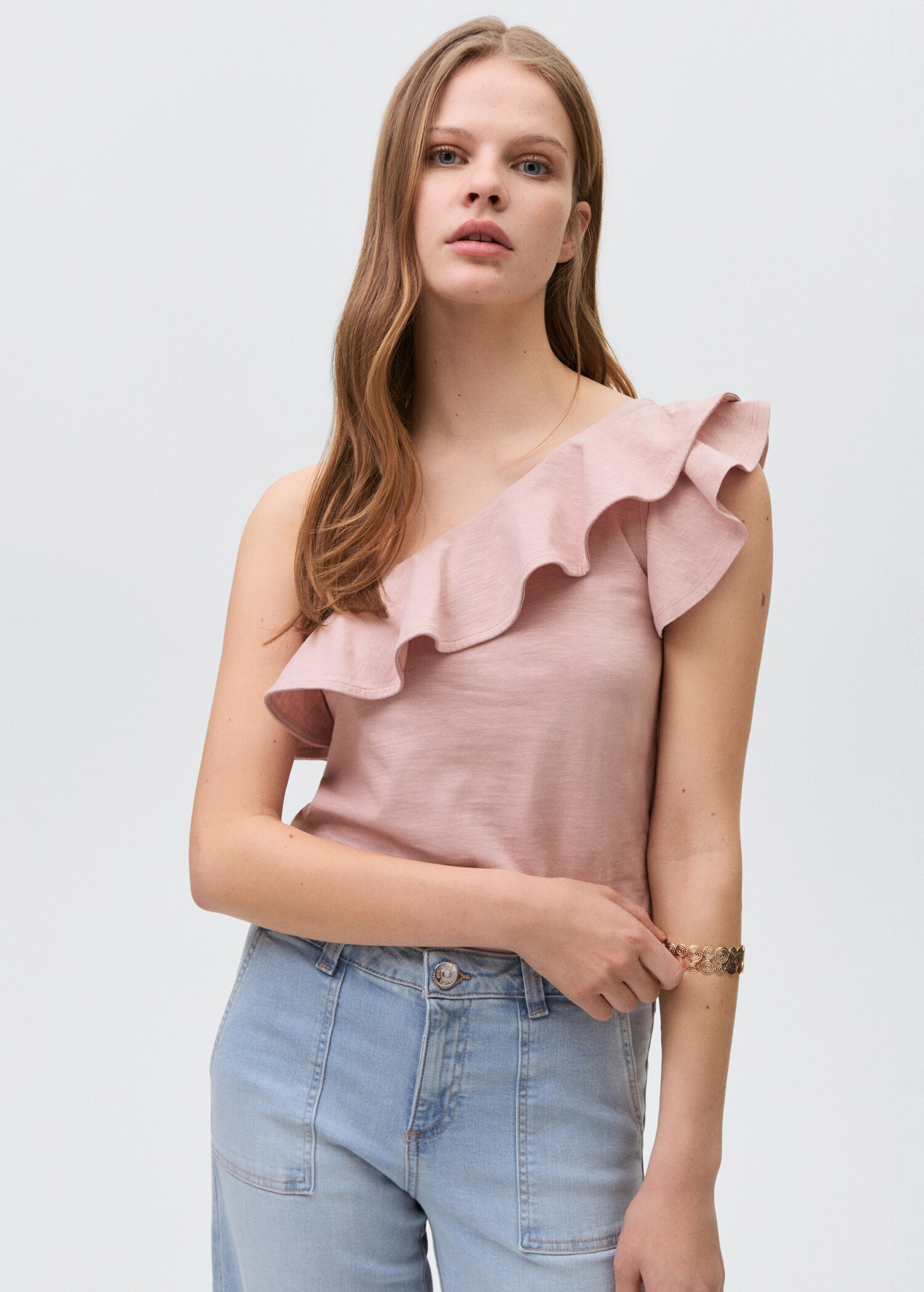 Asymmetrical ruffle top - Medium plane