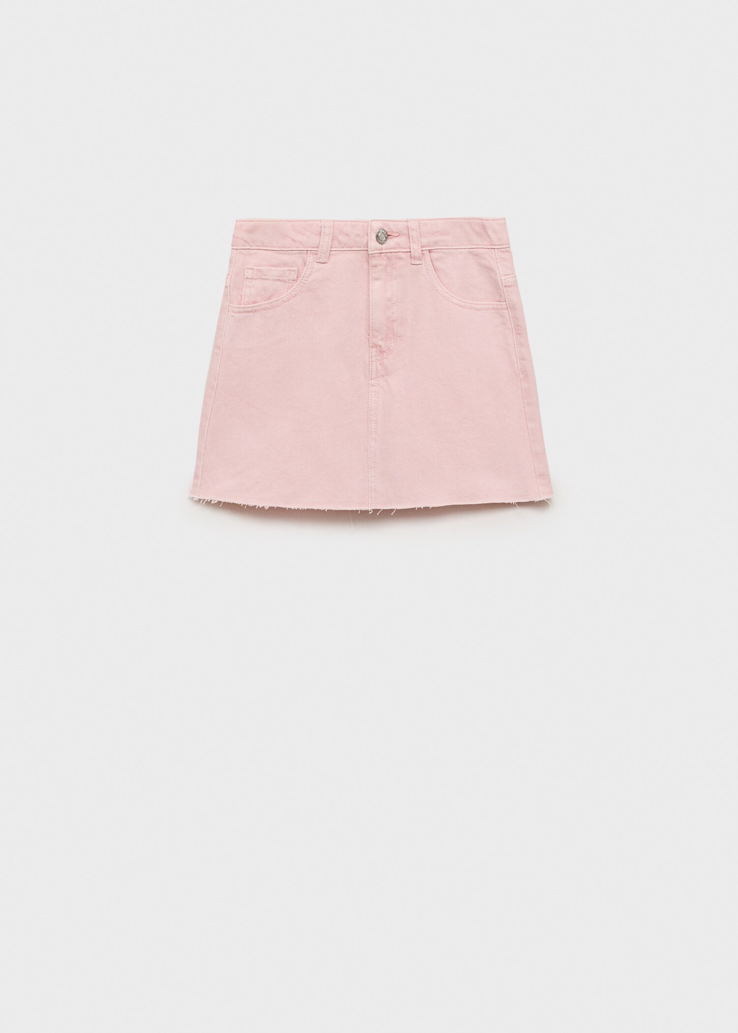 Denim skirt with frayed hem - Article without model