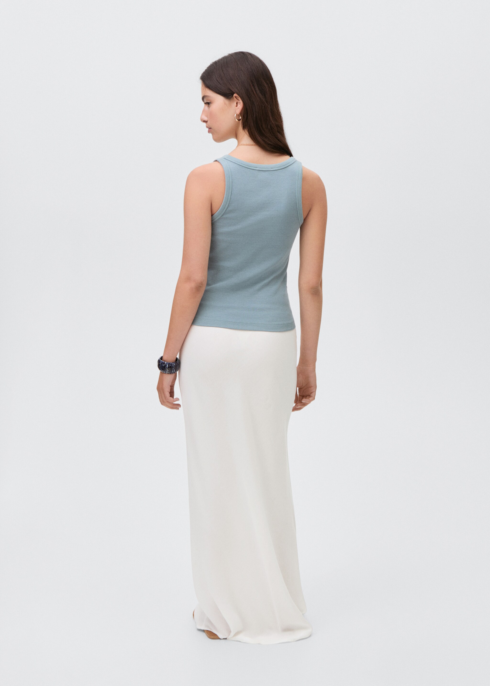 Bow linen skirt - Reverse of the article