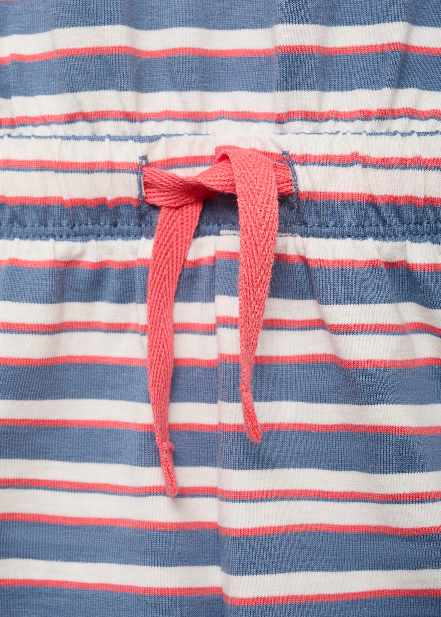 Kurzer Baumwoll-Jumpsuit mit Streifenmuster - Detail des Artikels 8