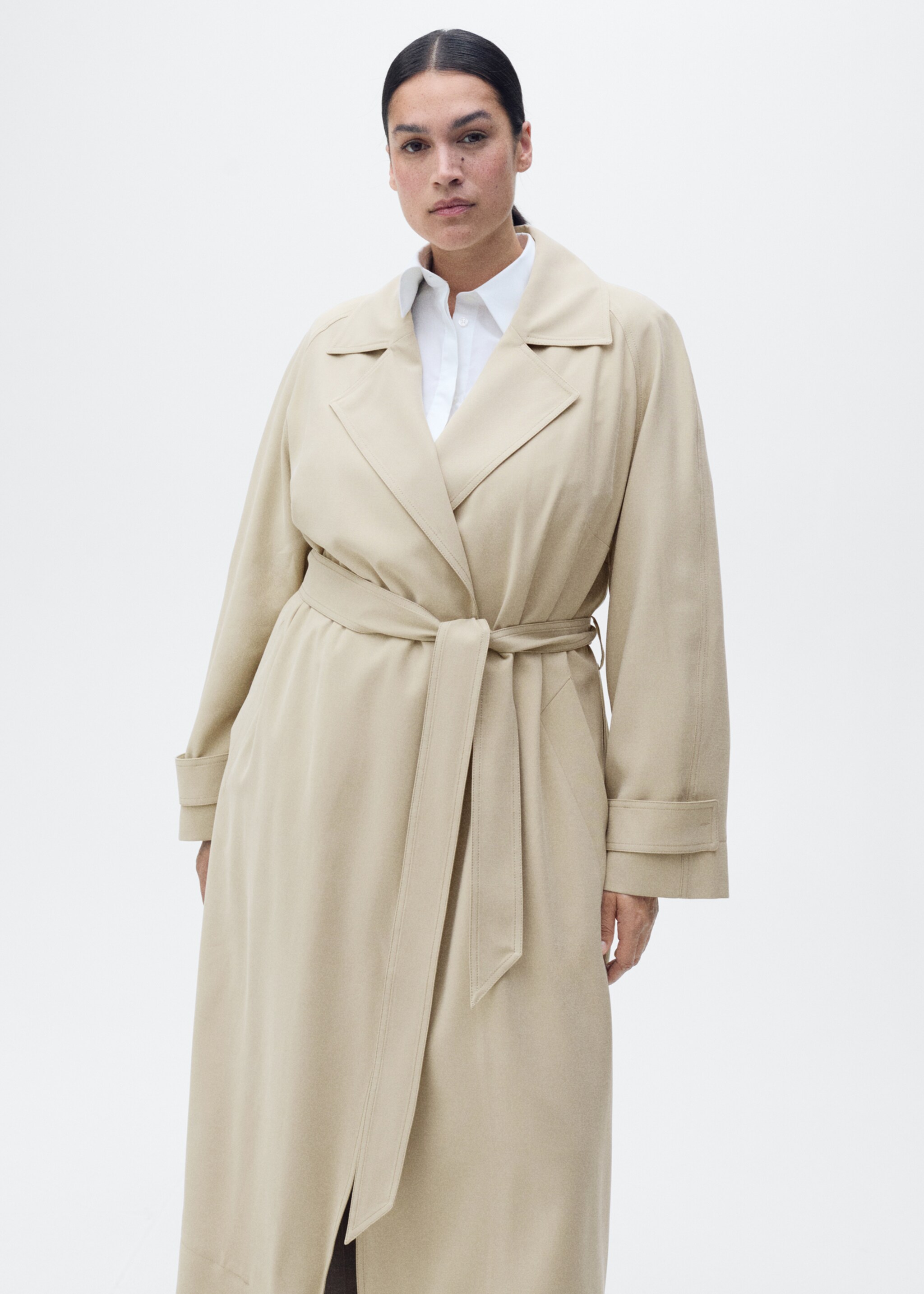 Soft trench coat with belt - Details of the article 5