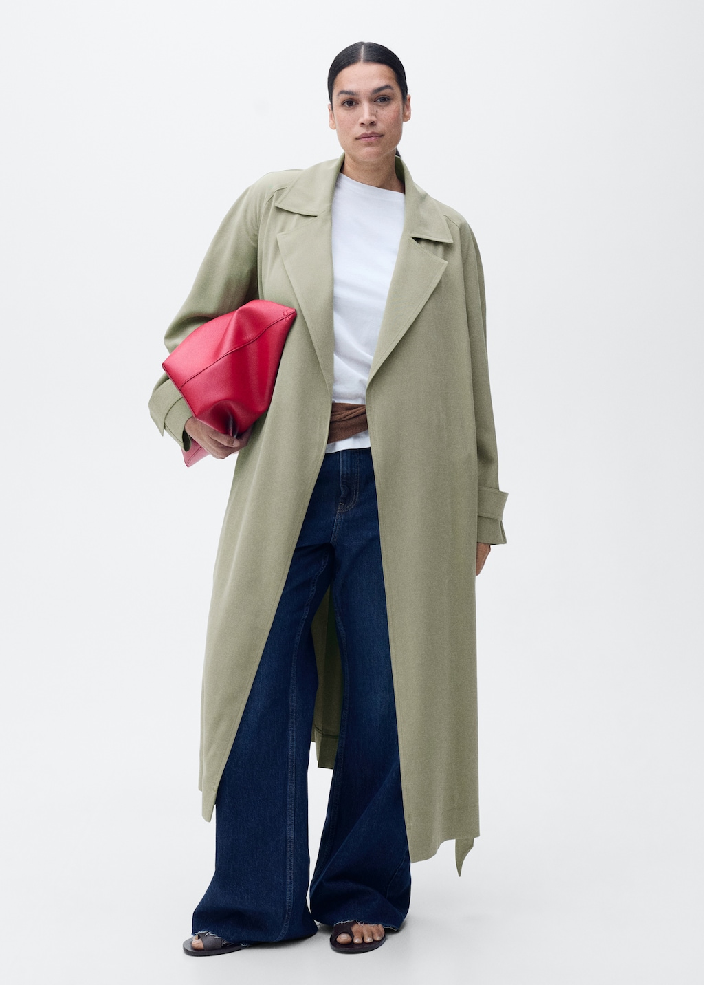 Soft trench coat with belt - Women | MANGO USA Soft trench coat with belt - Women | MANGO USA
