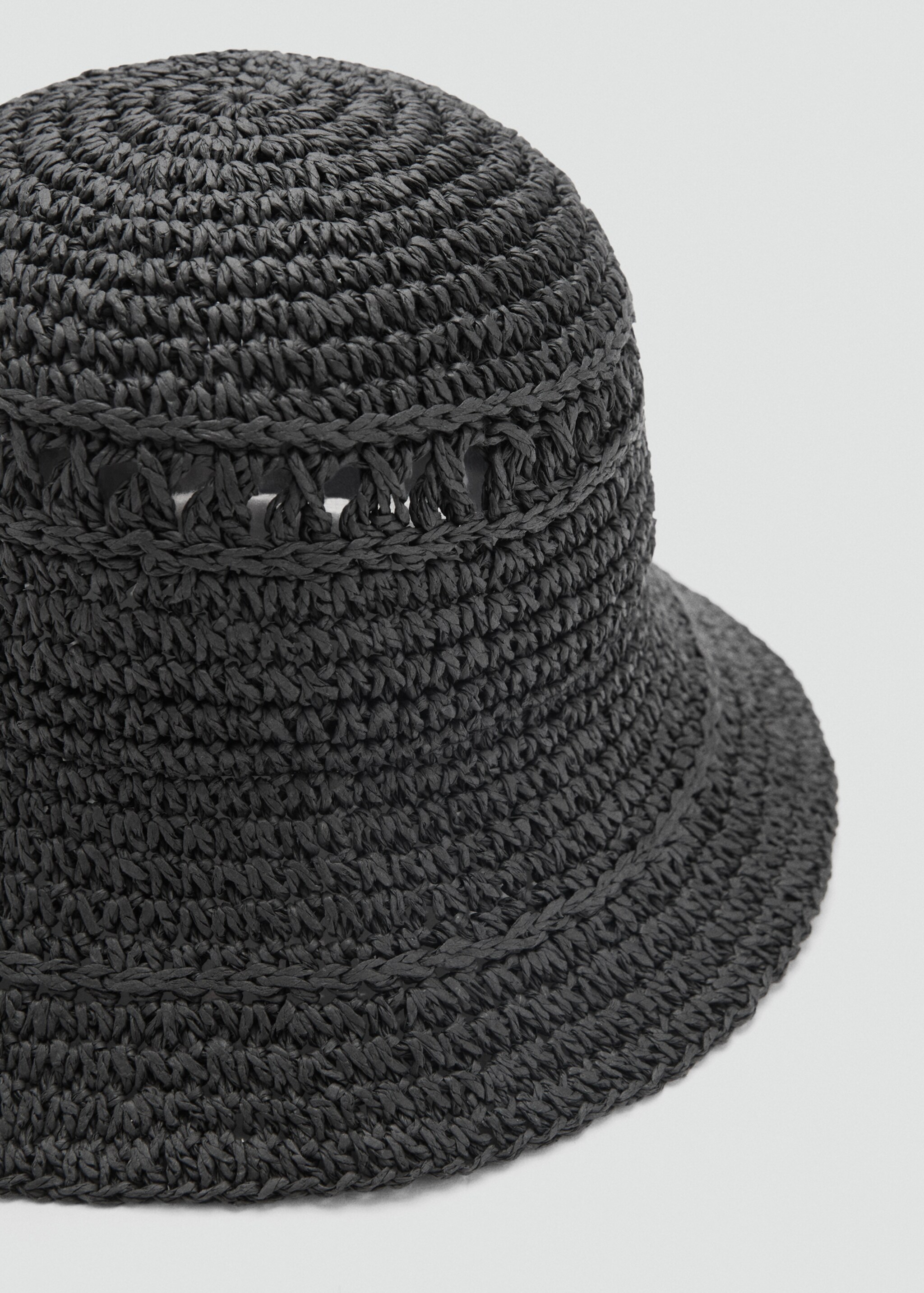 Straw bucket hat - Medium plane