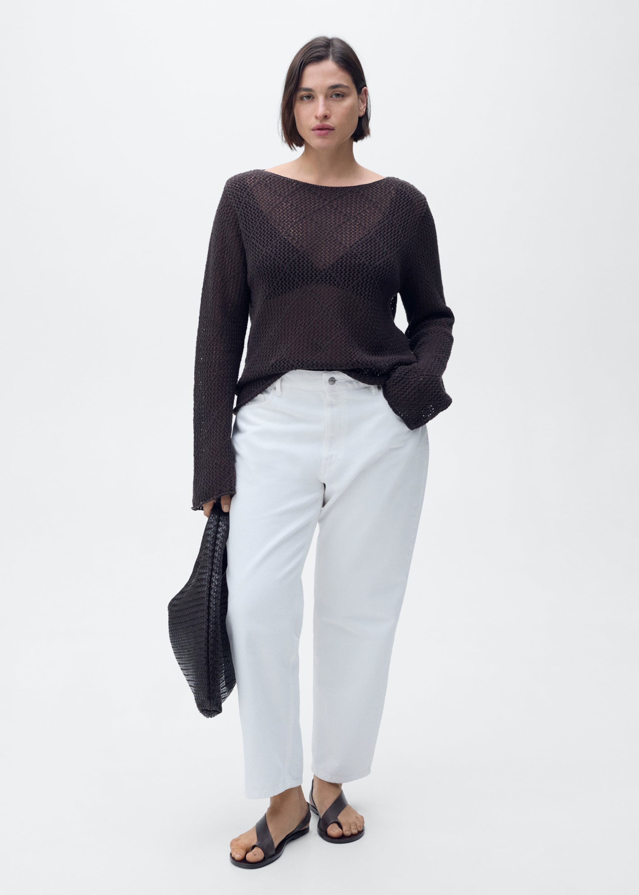 Mid-rise straight jeans - Details of the article 3