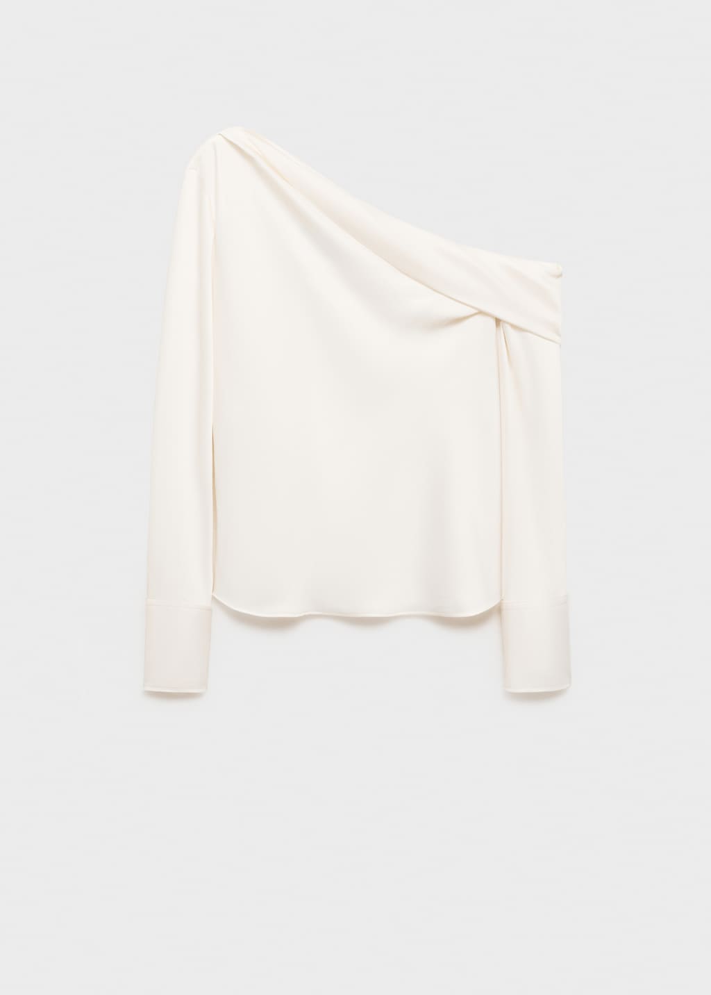 Mango Satin blouse with draped neck thumbnail