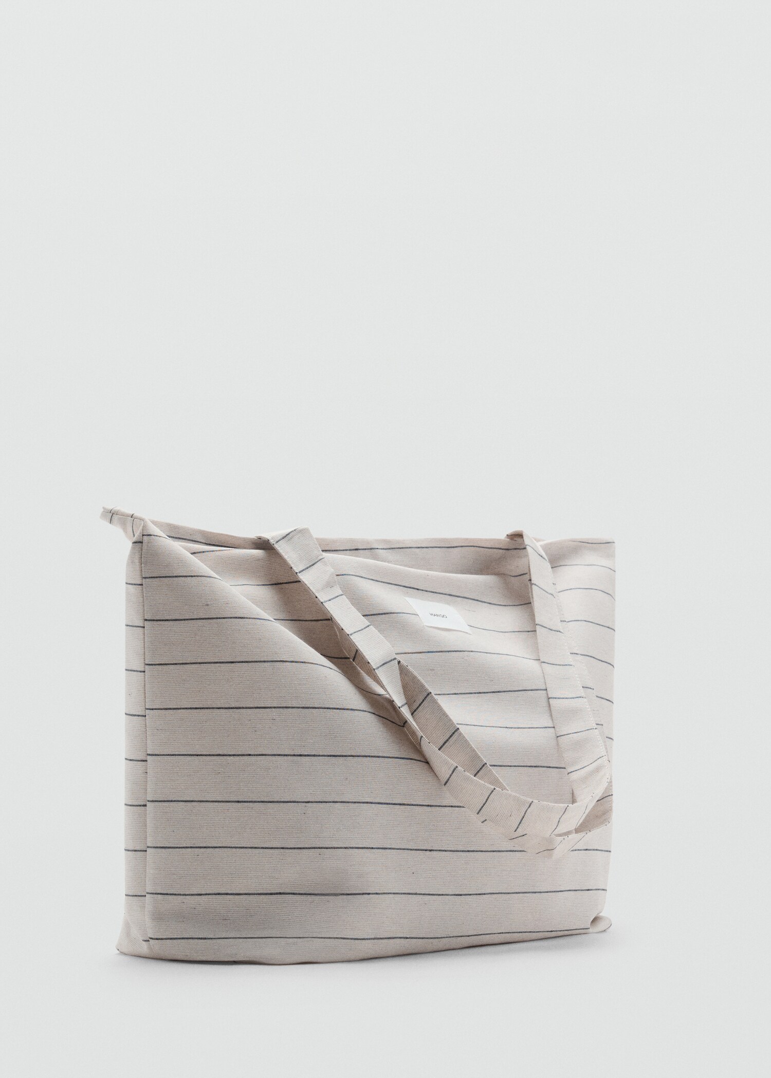 Large striped shopper bag - Medium plane