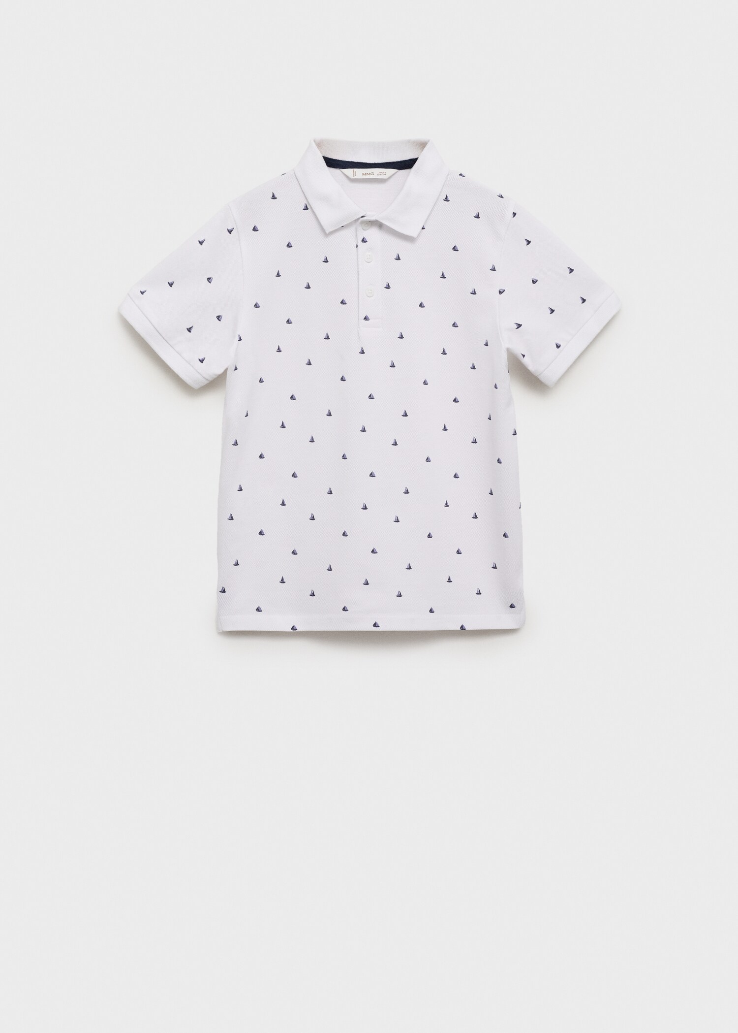 Printed cotton polo shirt - Article without model