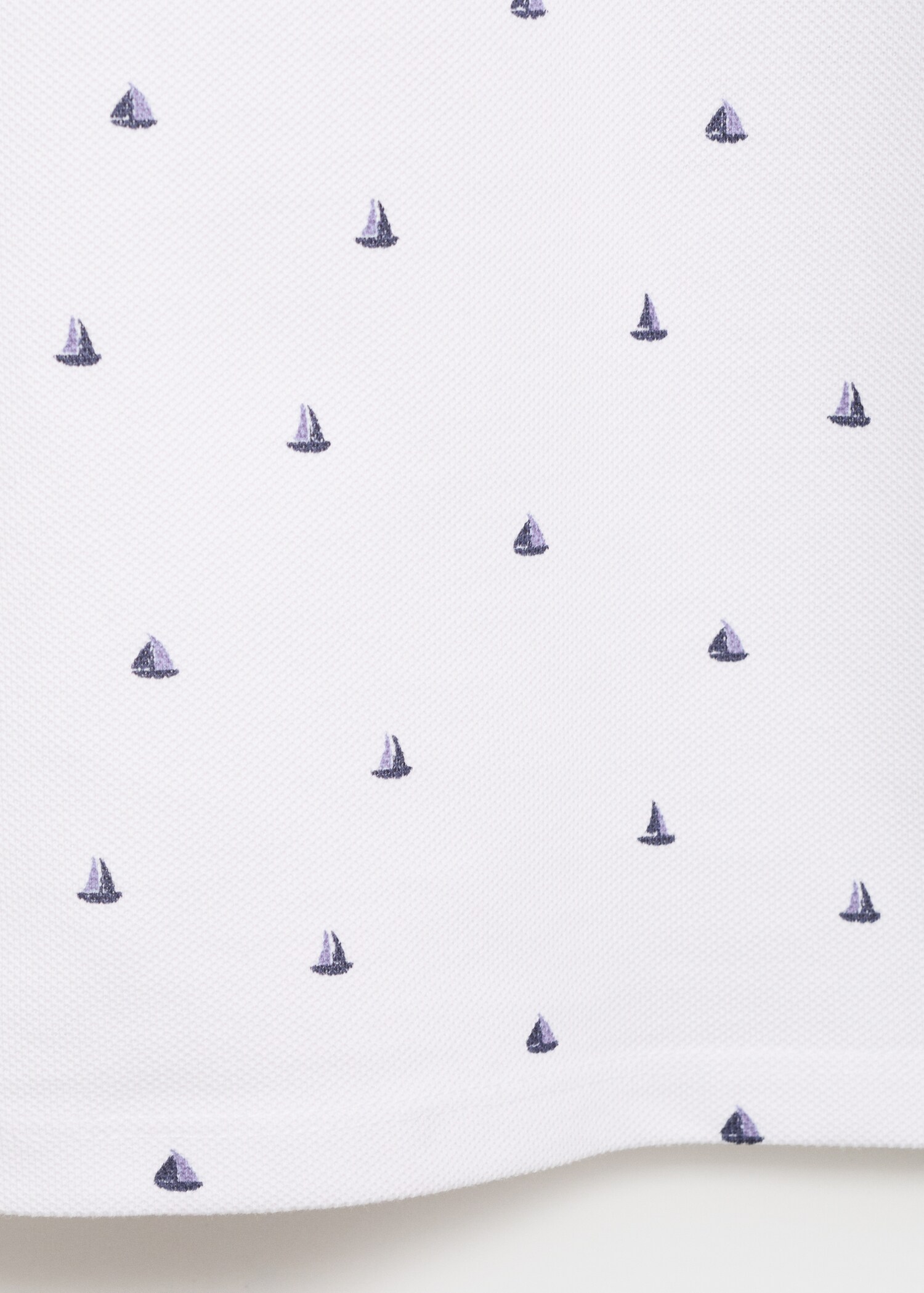 Printed cotton polo shirt - Details of the article 0