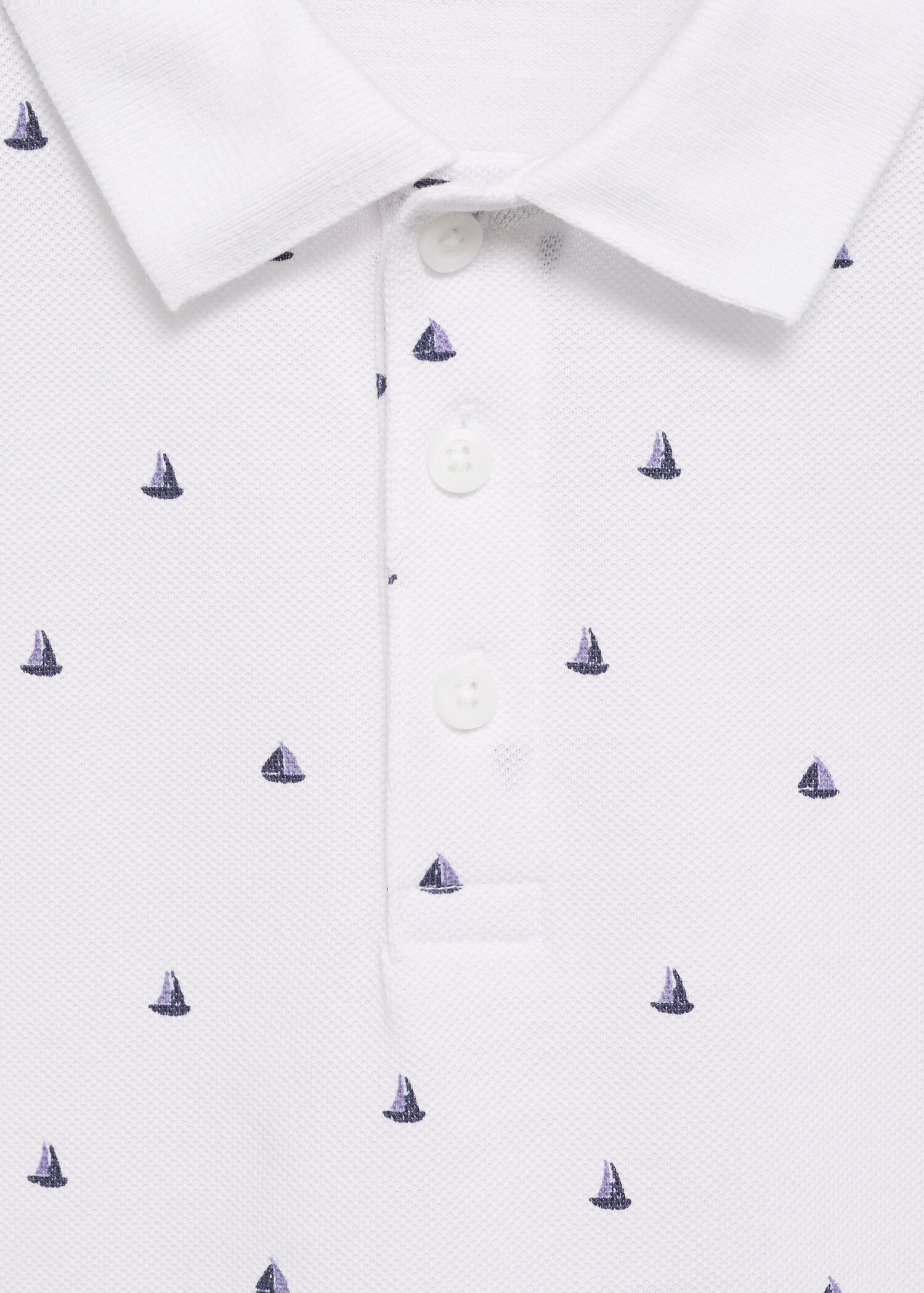Printed cotton polo shirt - Details of the article 8