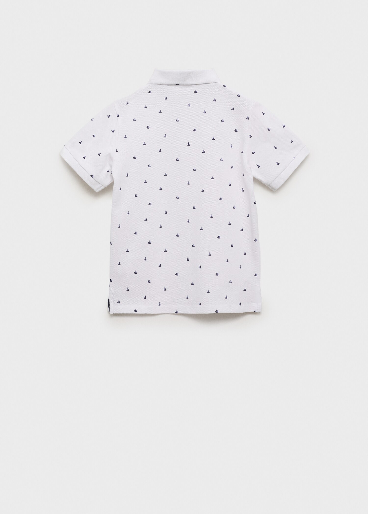 Printed cotton polo shirt - Reverse of the article