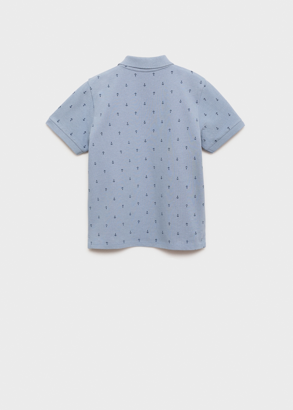 Printed cotton polo shirt