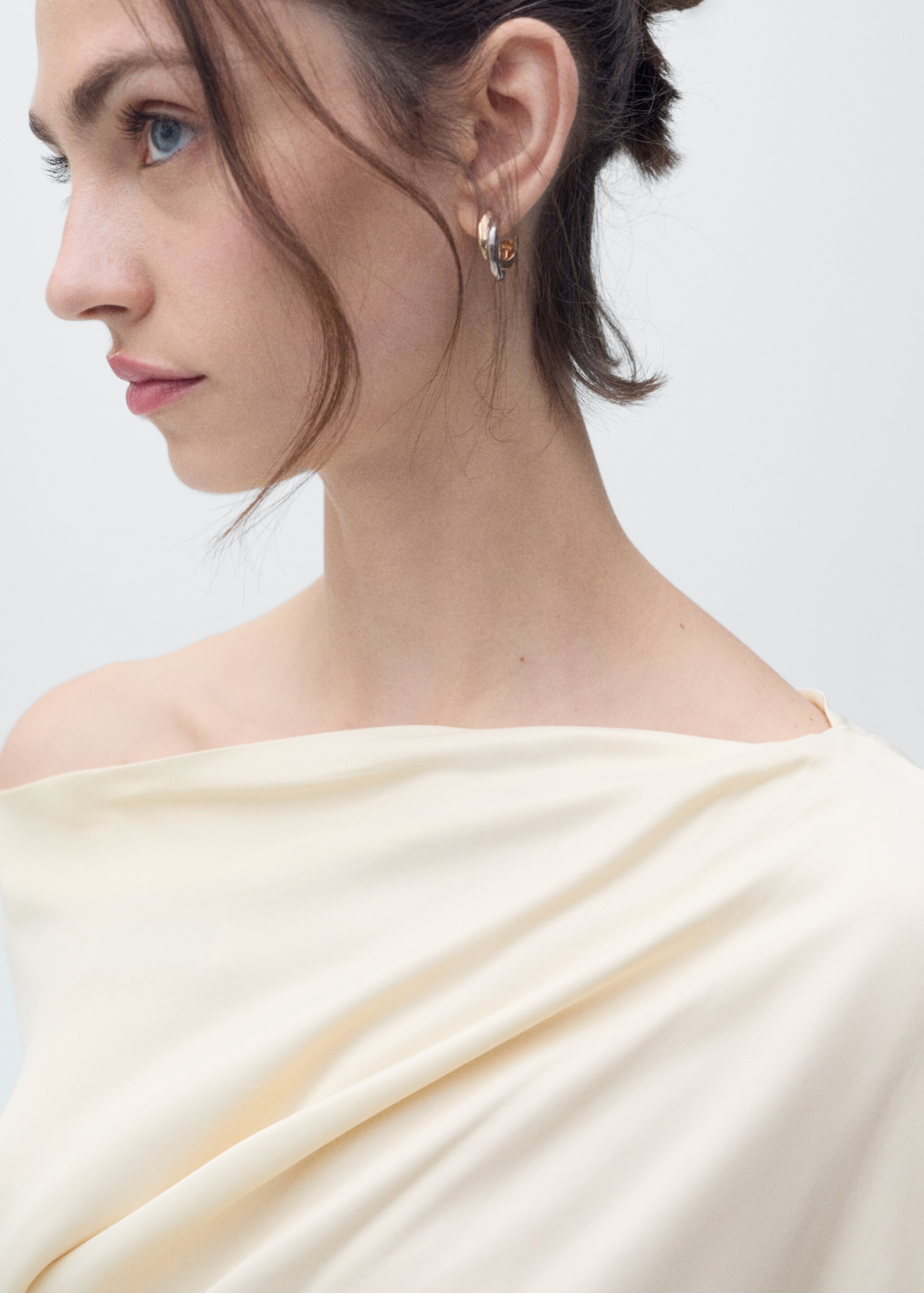 Draped asymmetrical midi-dress - Details of the article 1