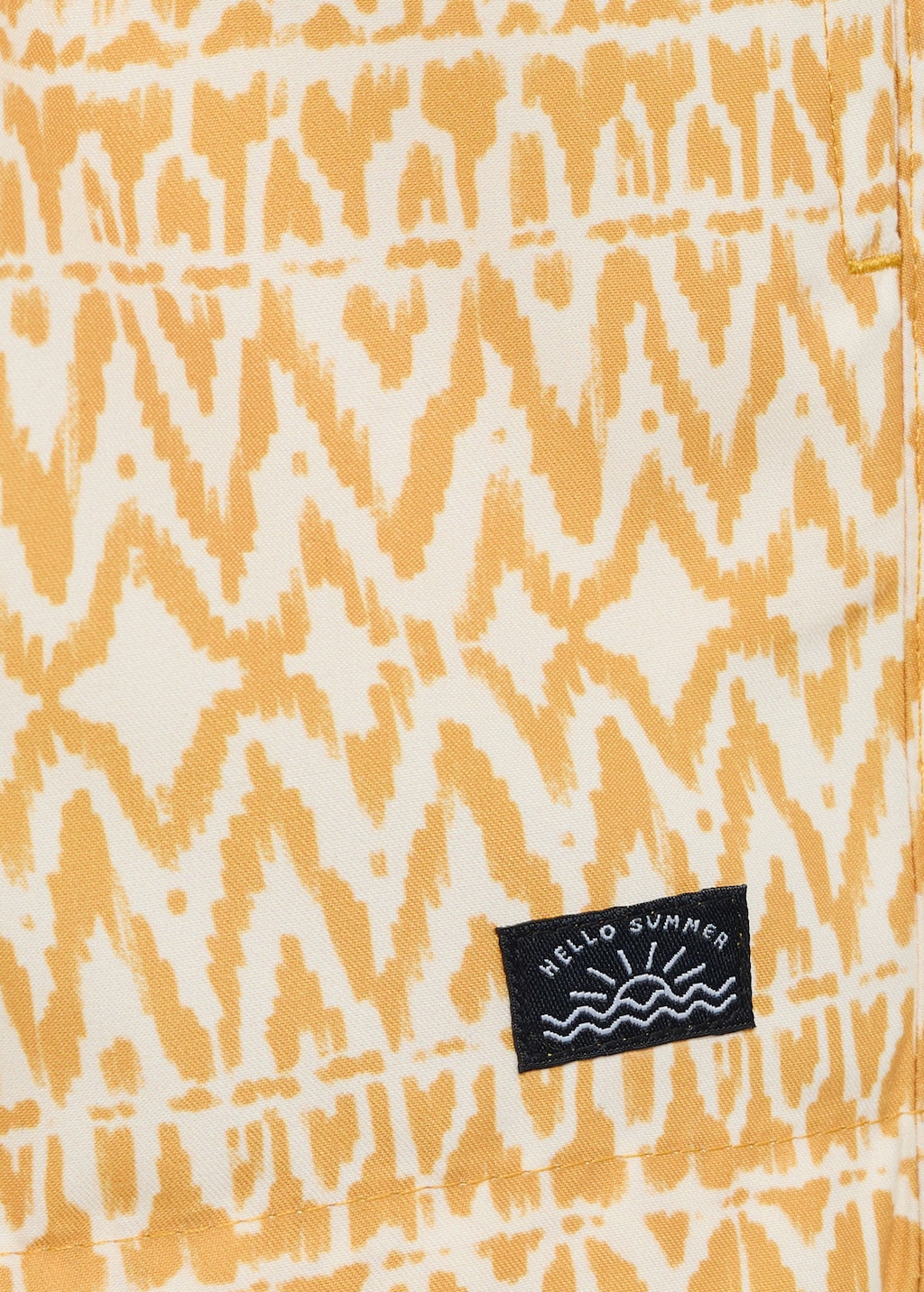 Printed swimsuit with drawstring