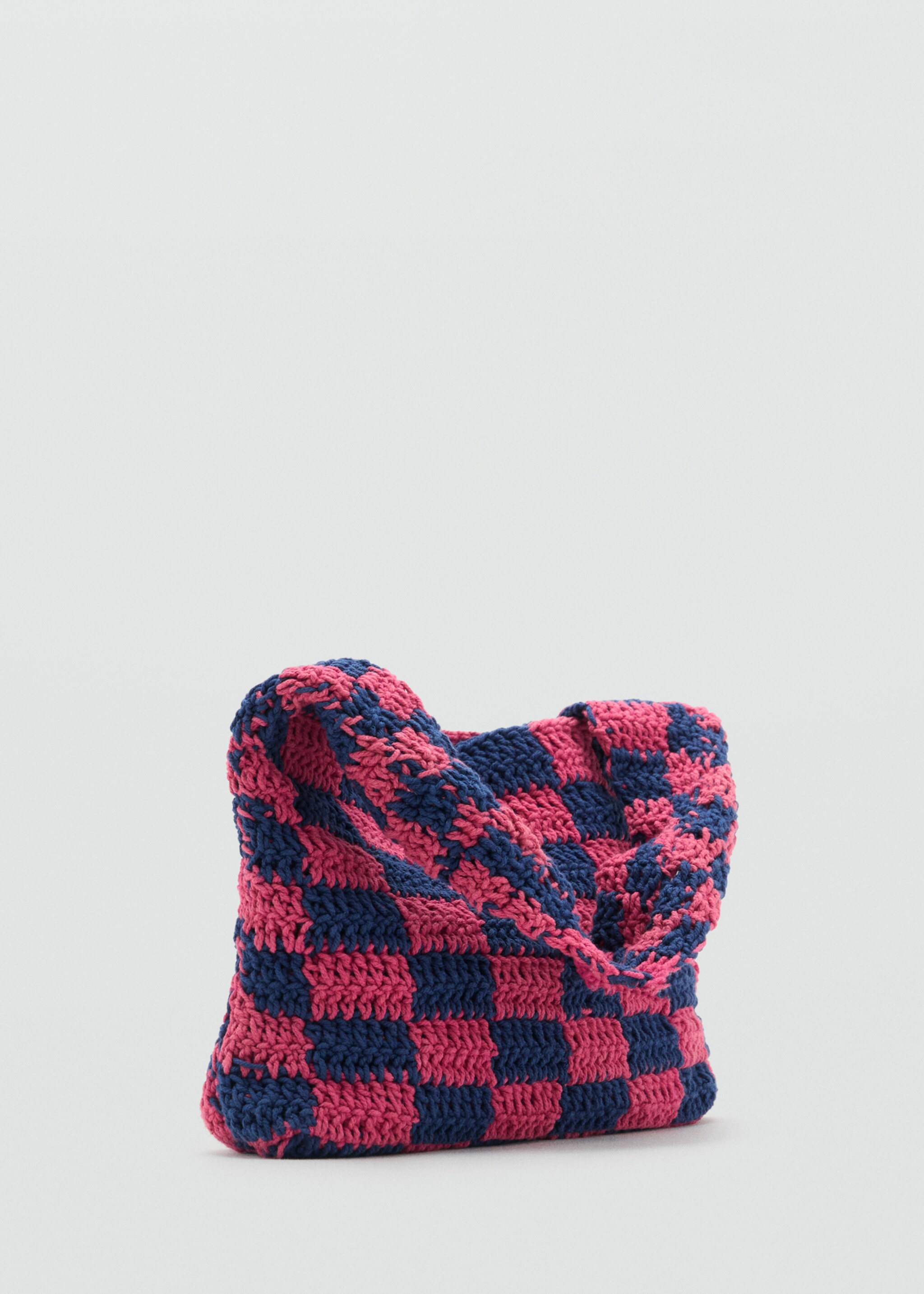Bolso crochet cuadros - Plano medio