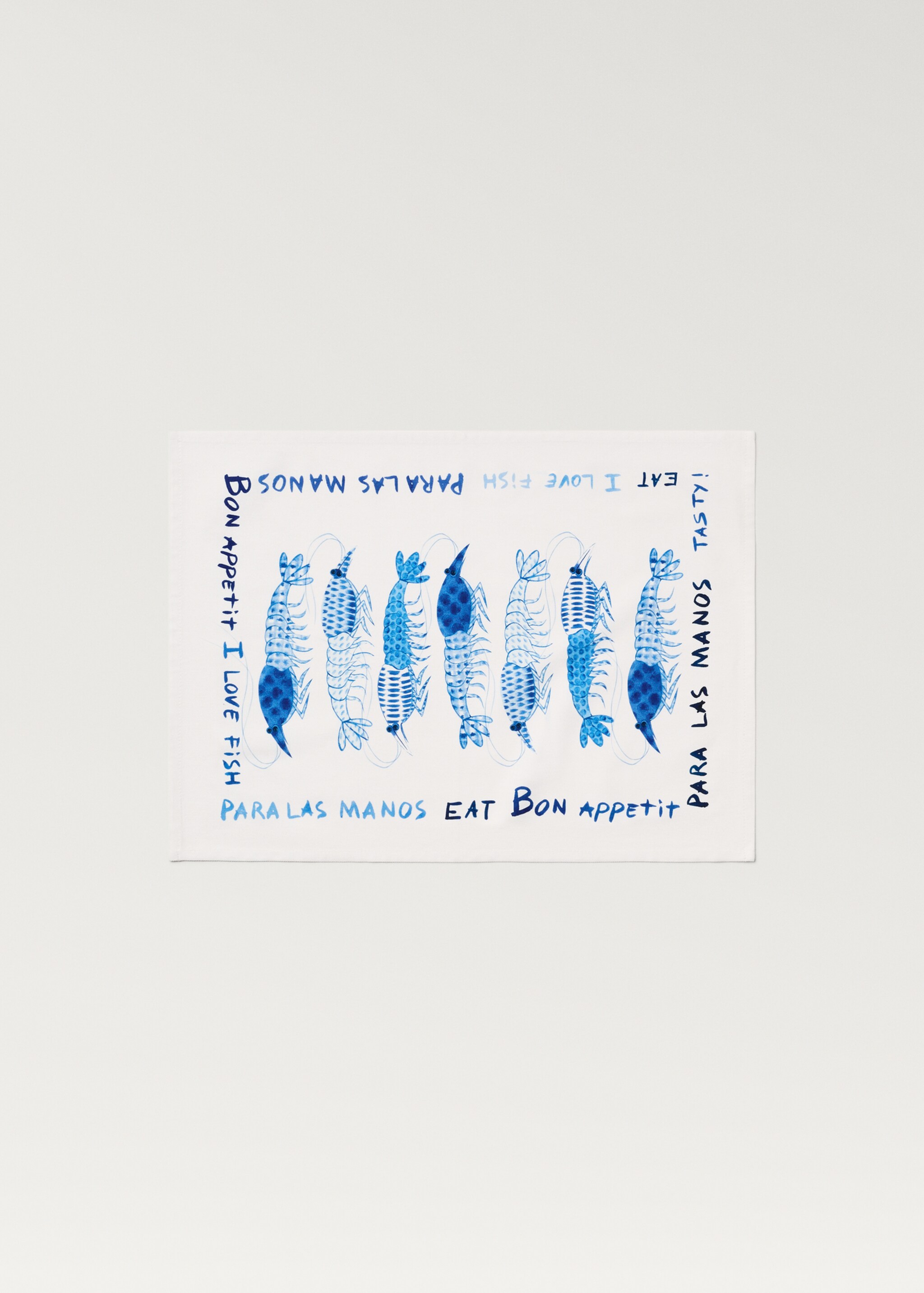 Cotton placemat with shrimp design - Article without model