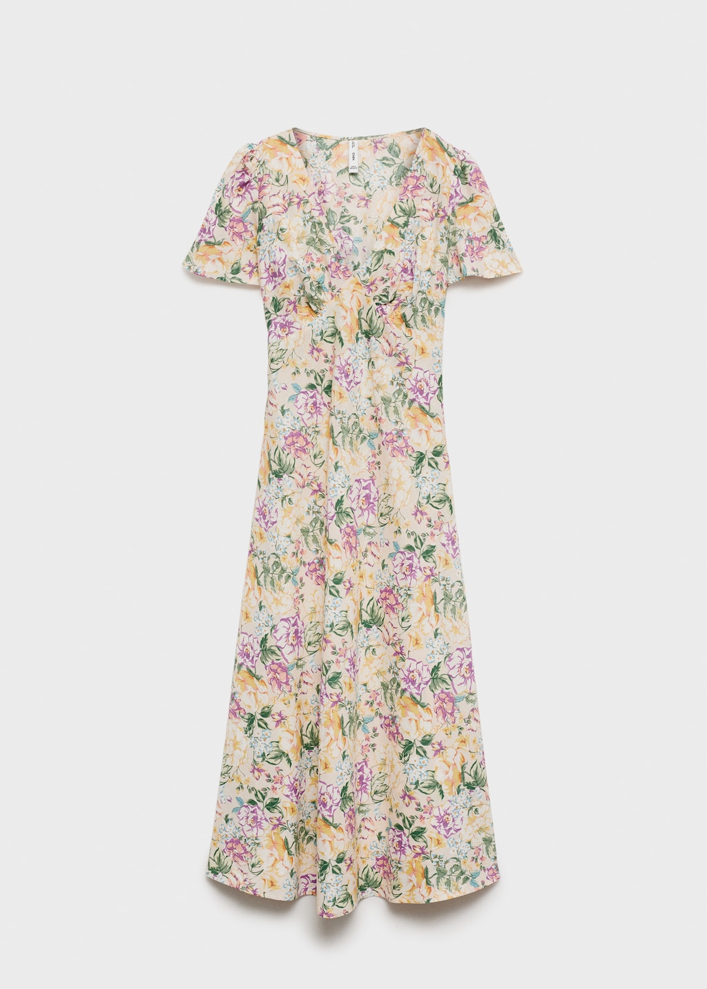 Thumbnail of Floral linen-blend dress - Blue
