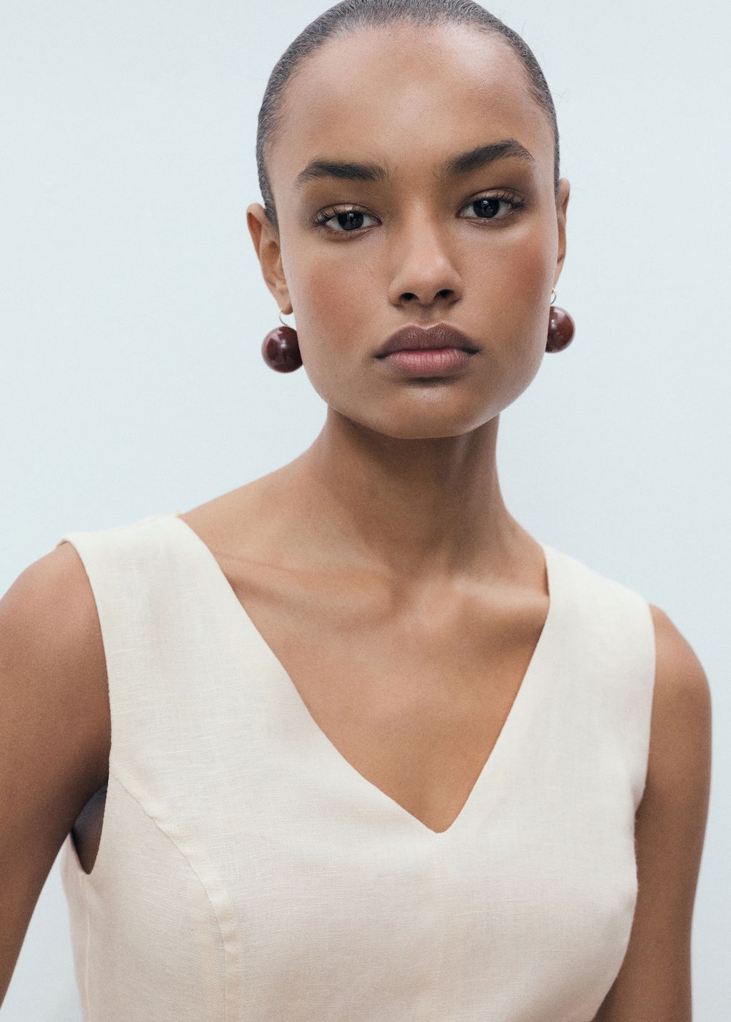 Belt linen dress - image 4