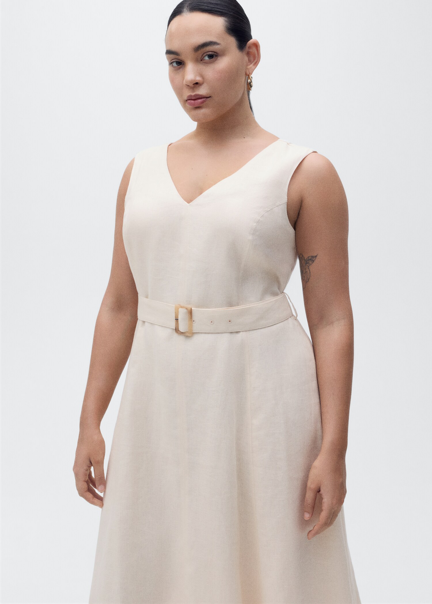 Belt linen dress - Details of the article 5
