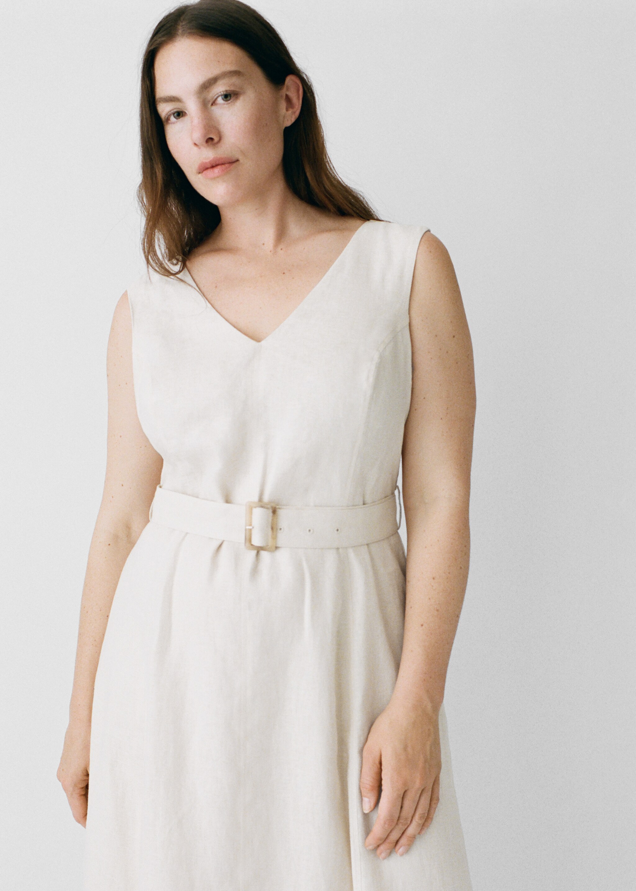 Belt linen dress - Details of the article 6