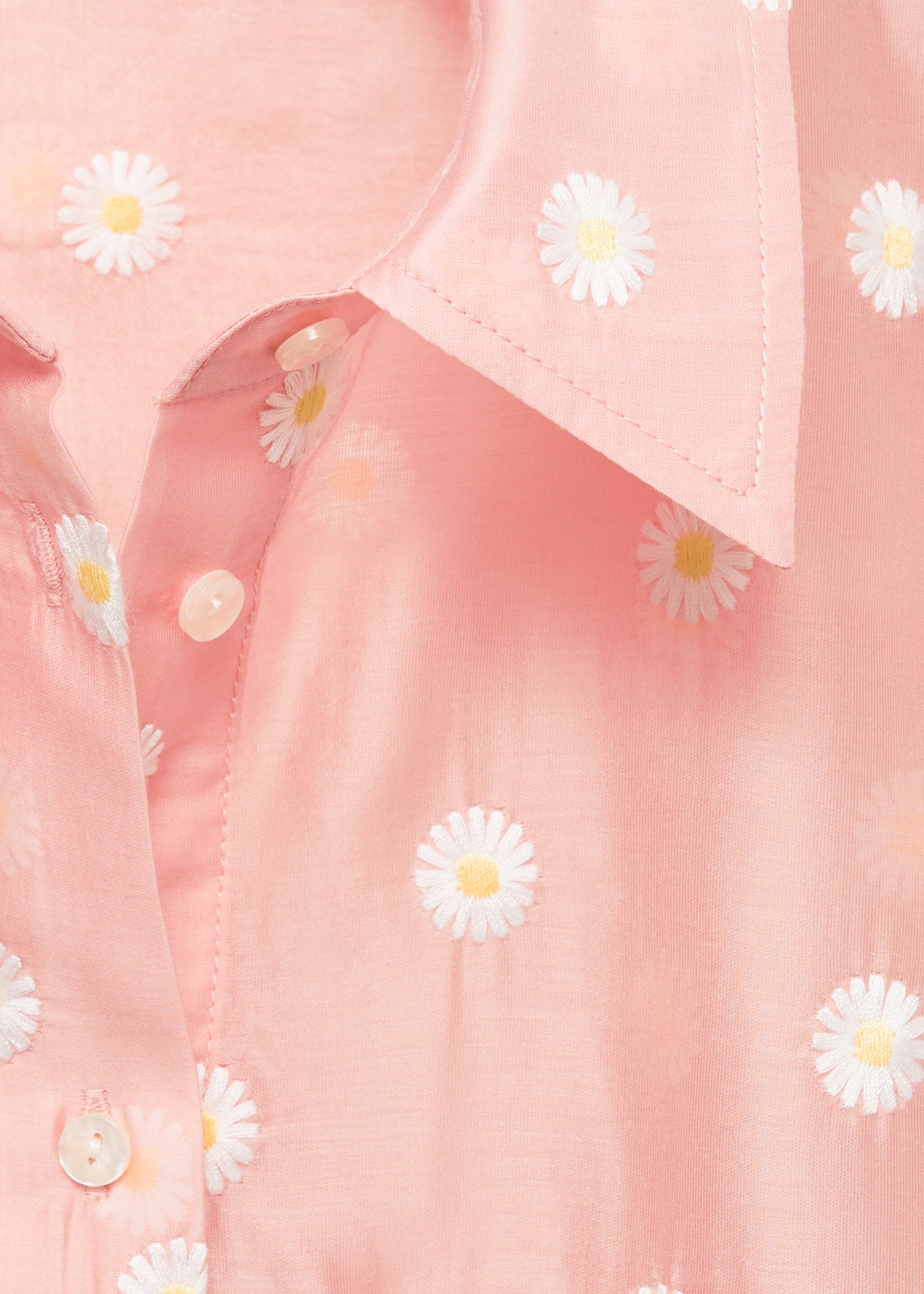 Floral-embroidered lyocell shirt - Details of the article 8