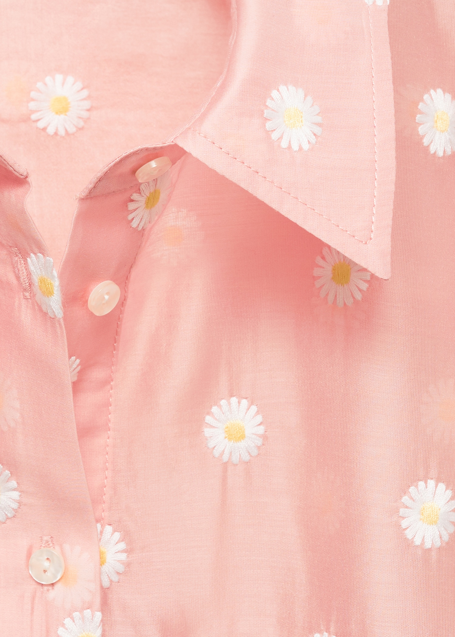 Floral-embroidered lyocell shirt - Details of the article 8