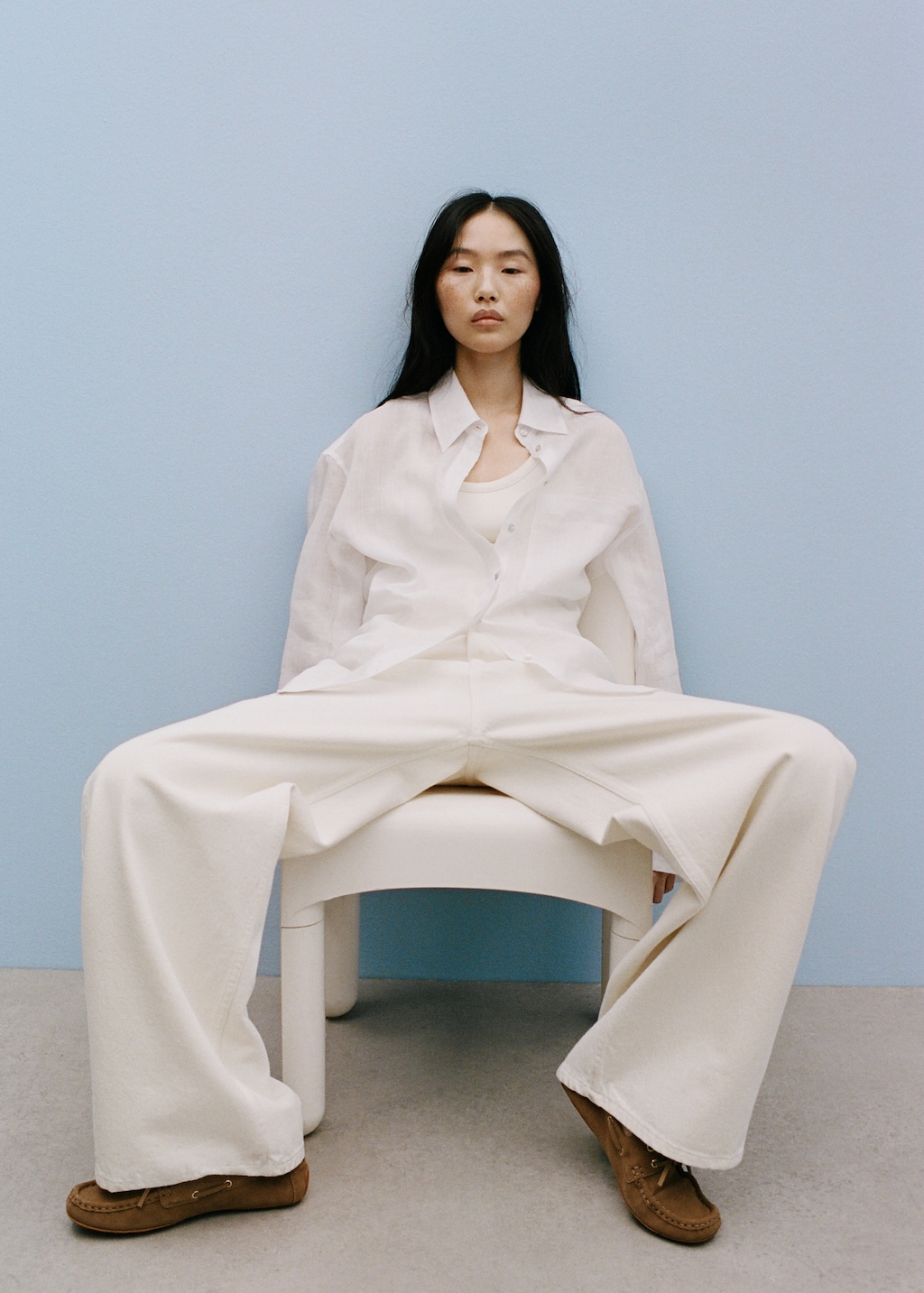 Ramie shirt with pocket