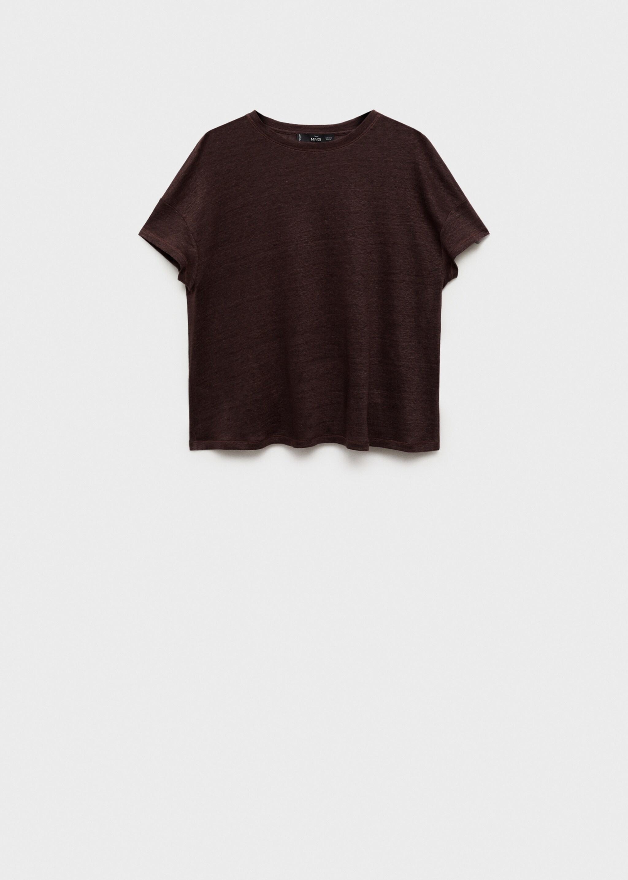 Short-sleeved linen t-shirt - Article without model