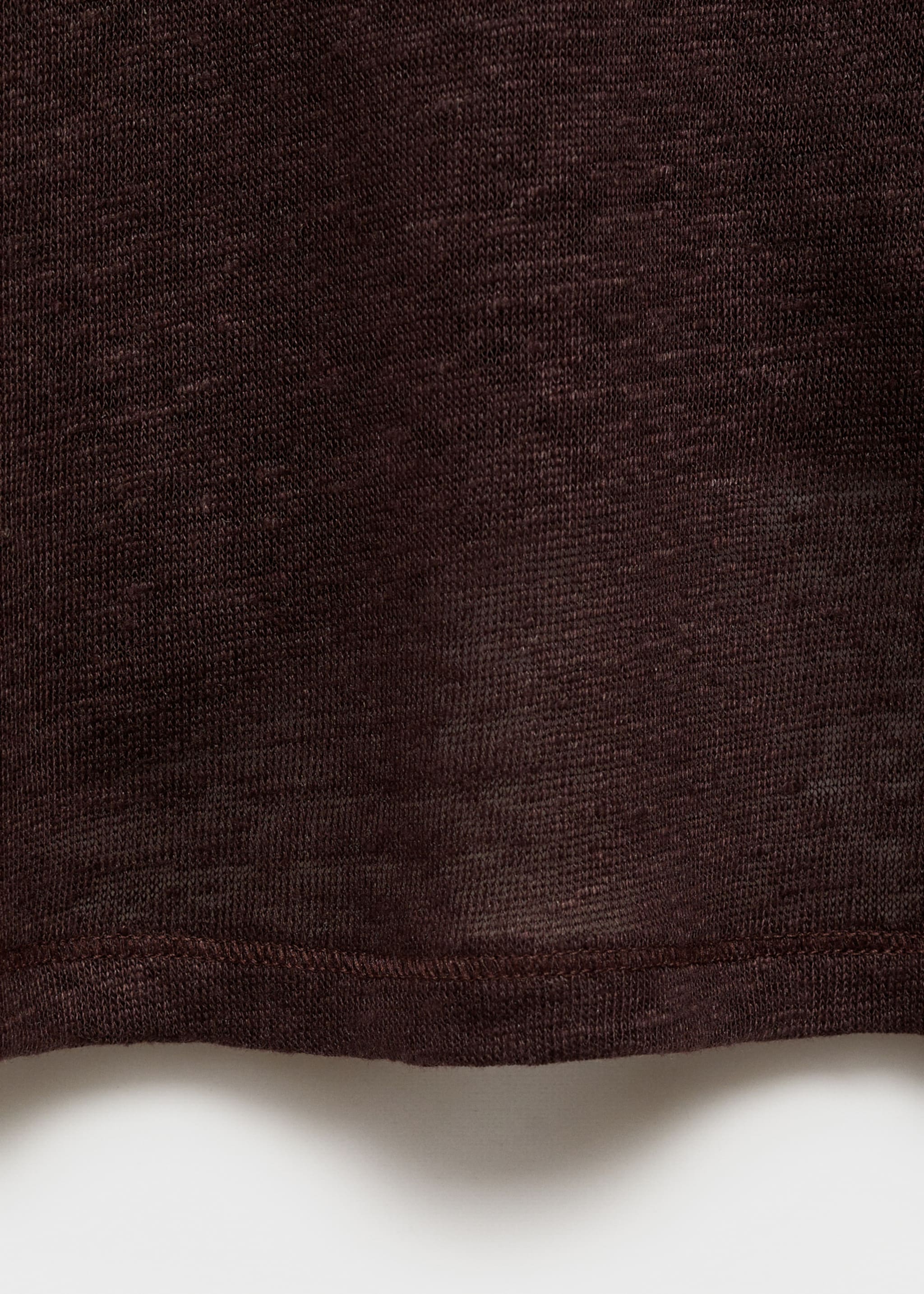 Short-sleeved linen t-shirt - Details of the article 0