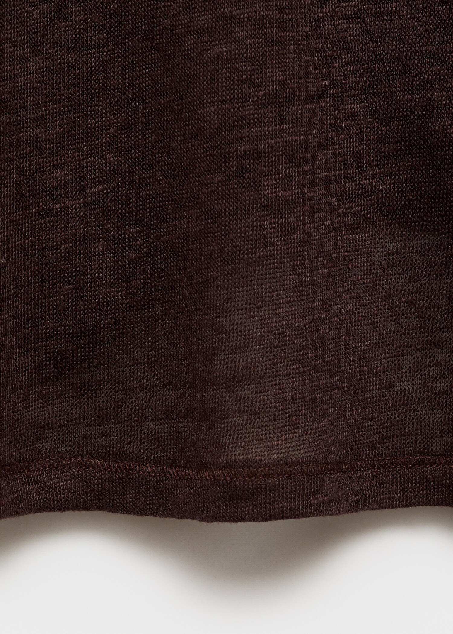 Short-sleeved linen t-shirt - Details of the article 0