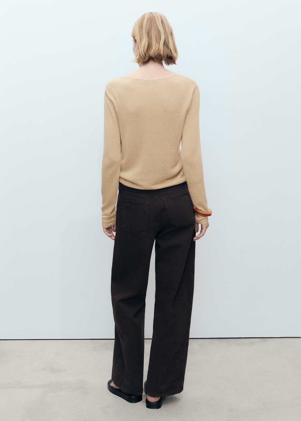 Linen-blend boat-neck sweater - image 3
