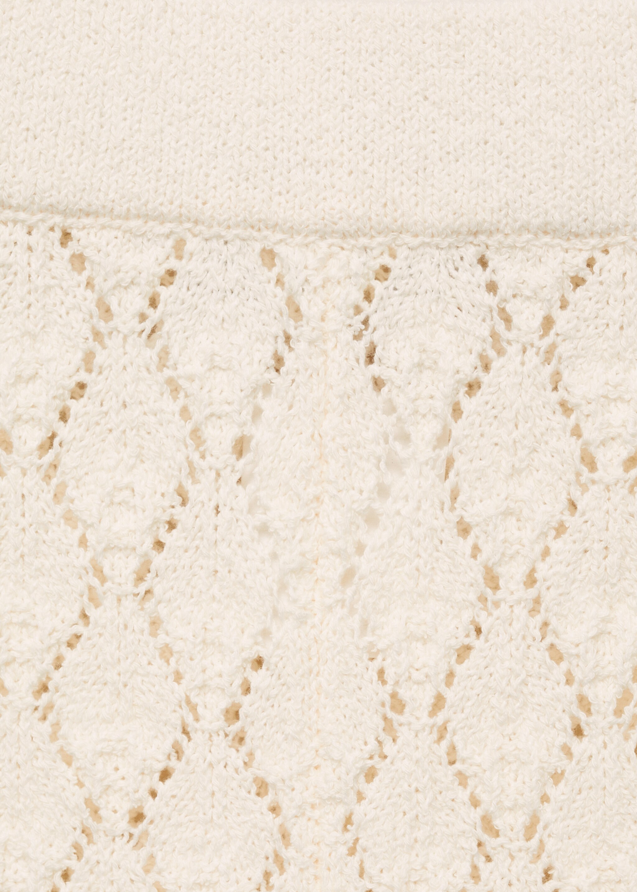 Straight-fit openwork knitted trousers - Details of the article 8