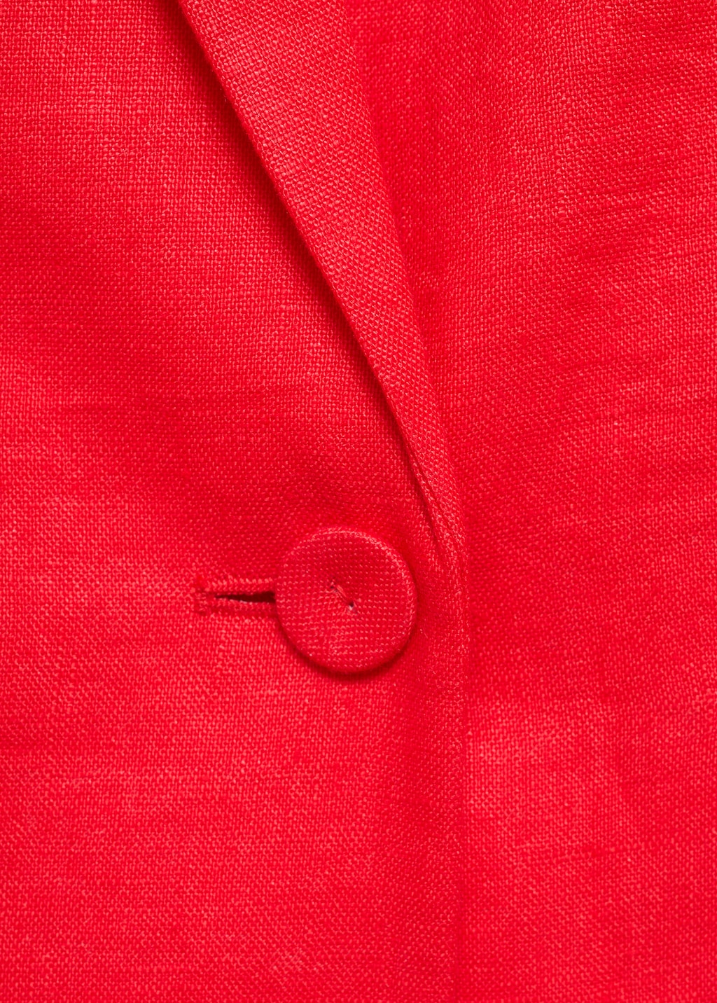 Double-breasted linen suit blazer