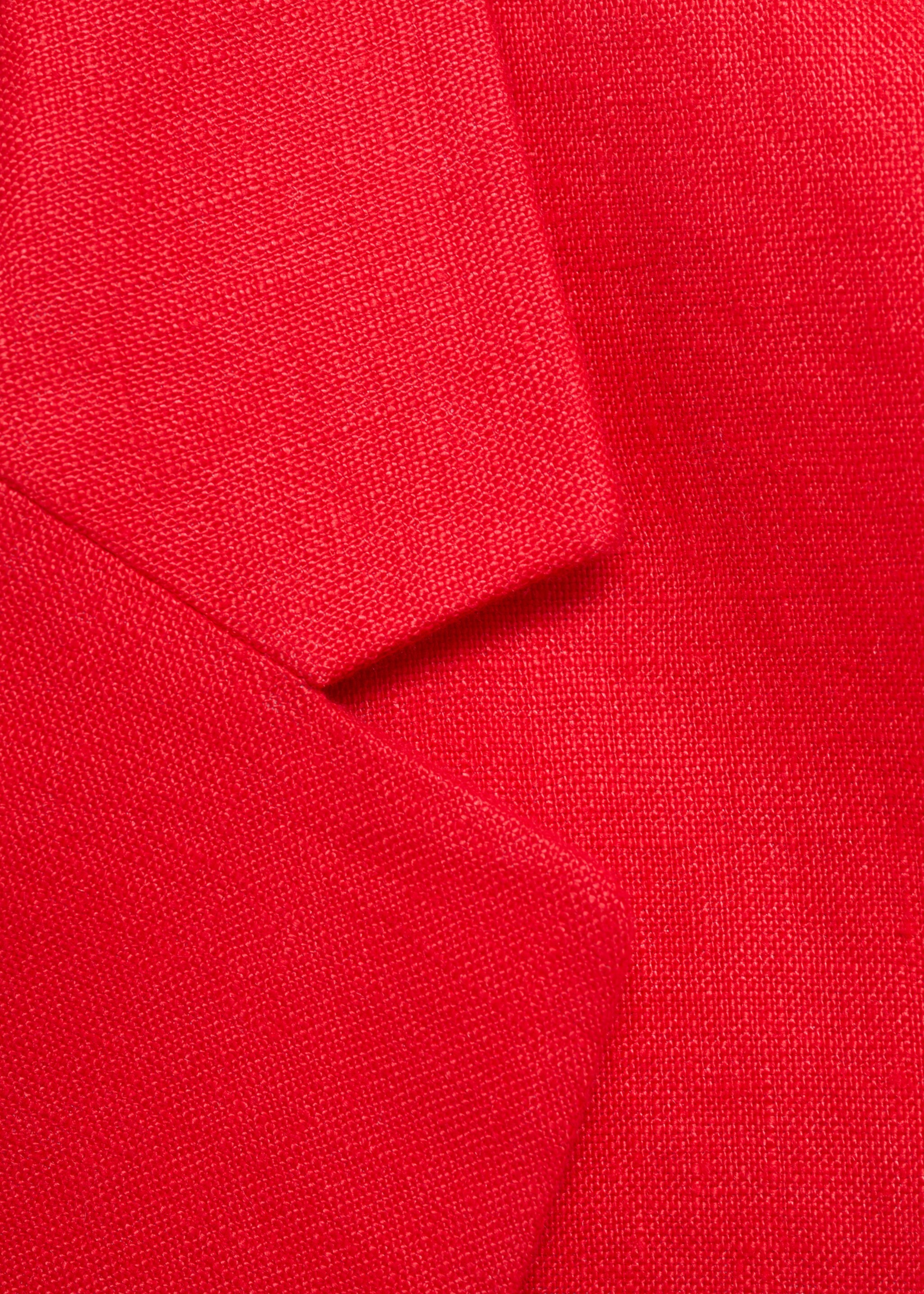 Double-breasted linen suit blazer - Details of the article 8