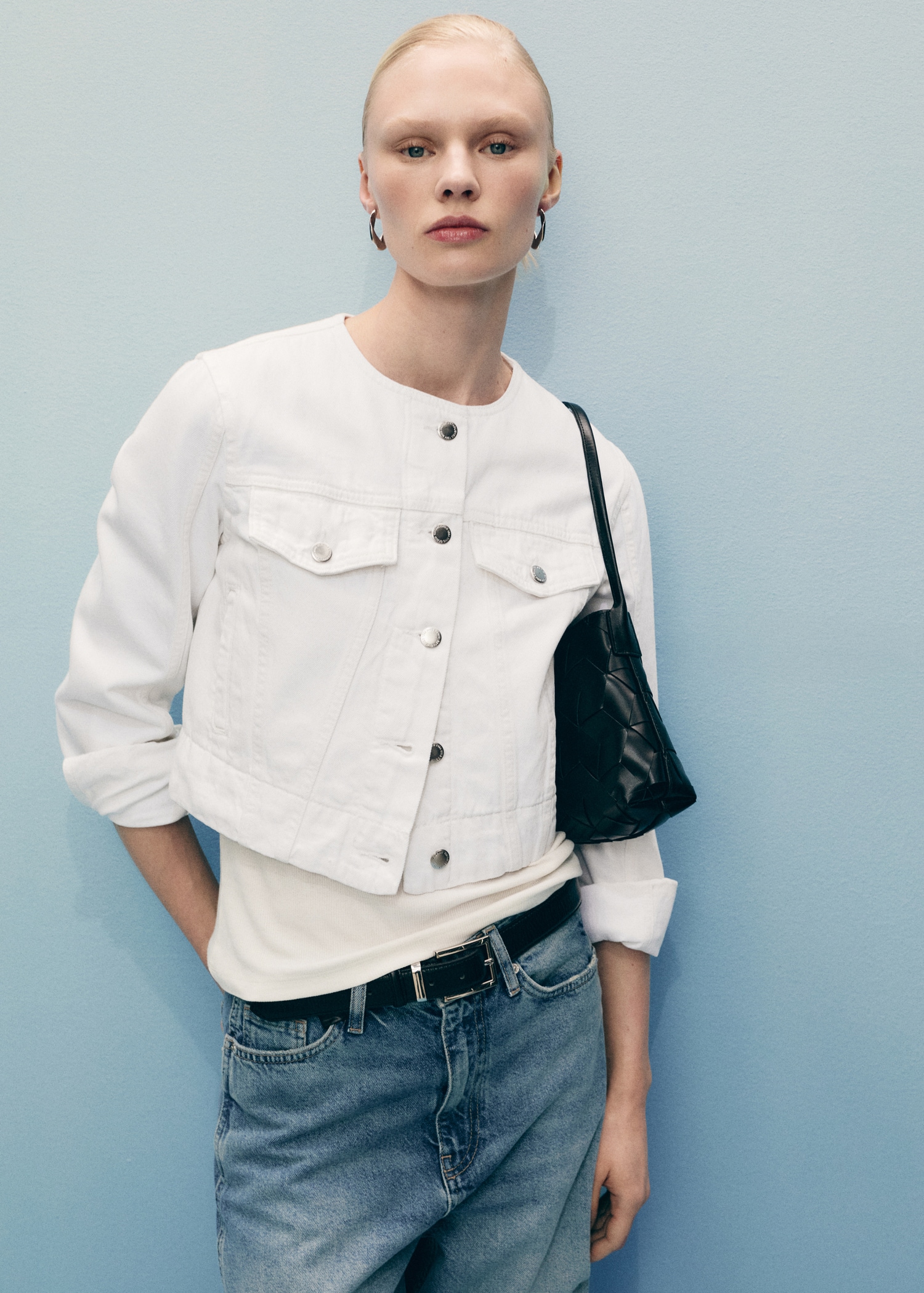 Crop denim jacket Women MANGO Philippines