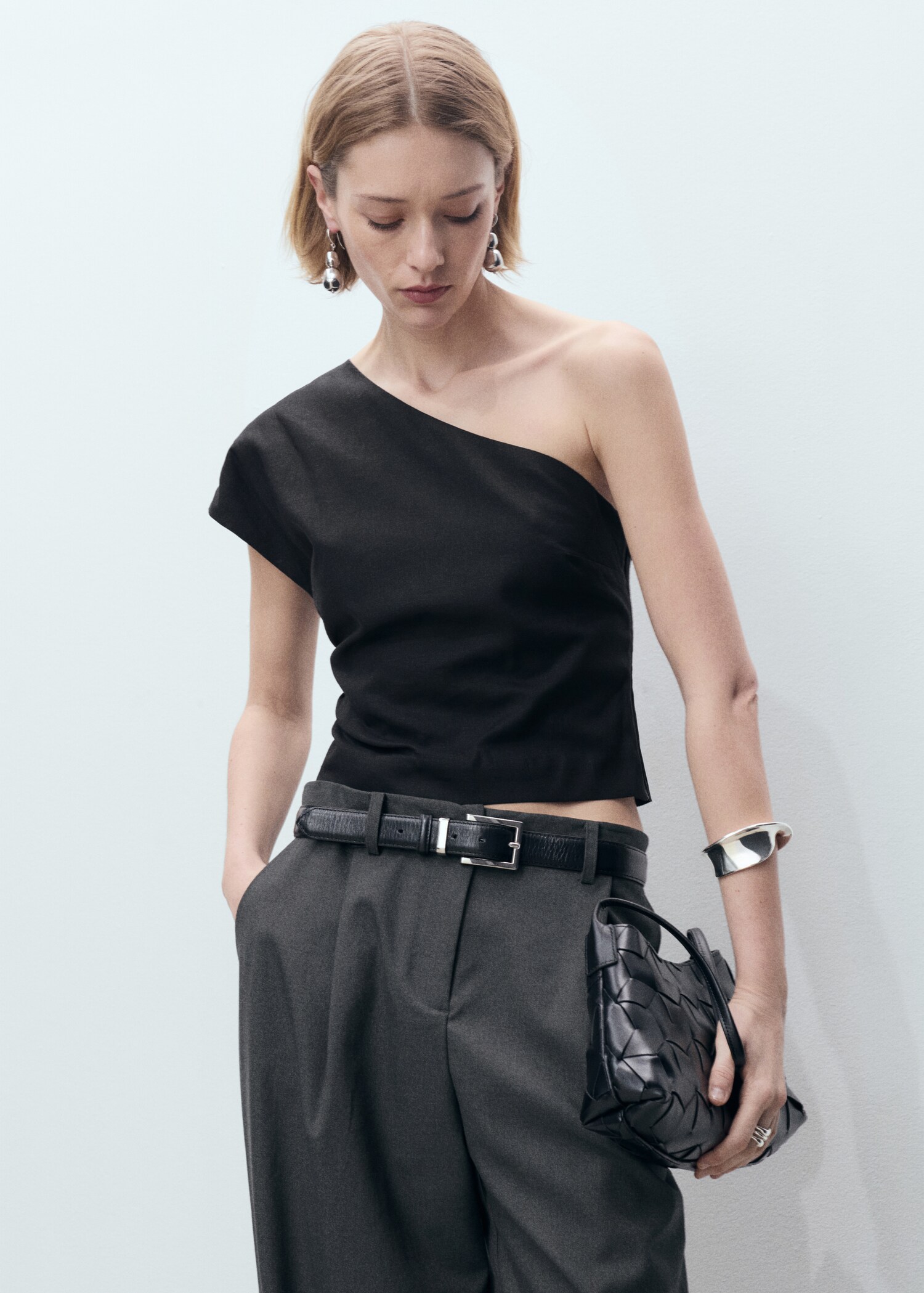 Asymmetrical linen top - Medium plane