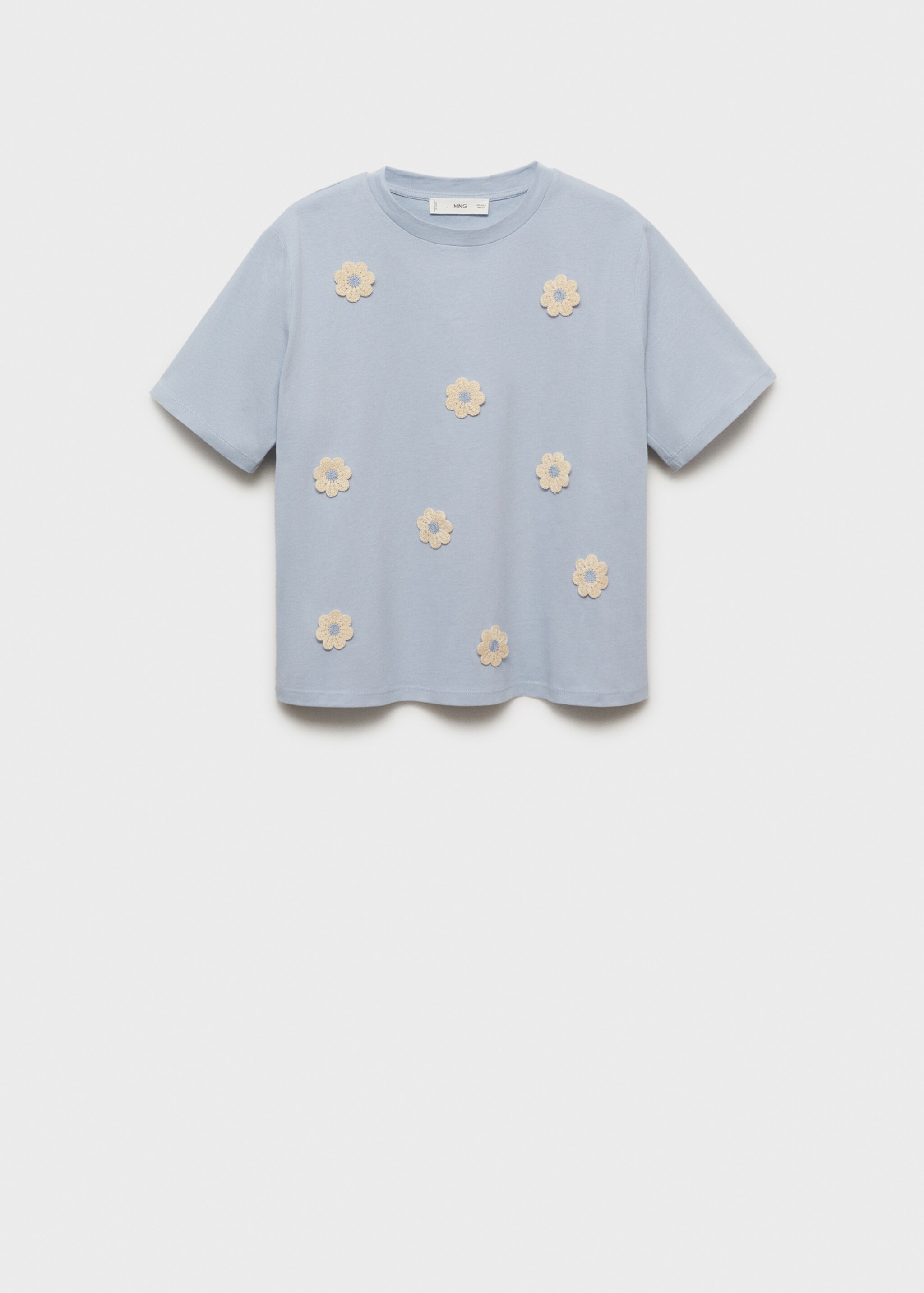 Camiseta algodón aplique flores - Artículo sin modelo