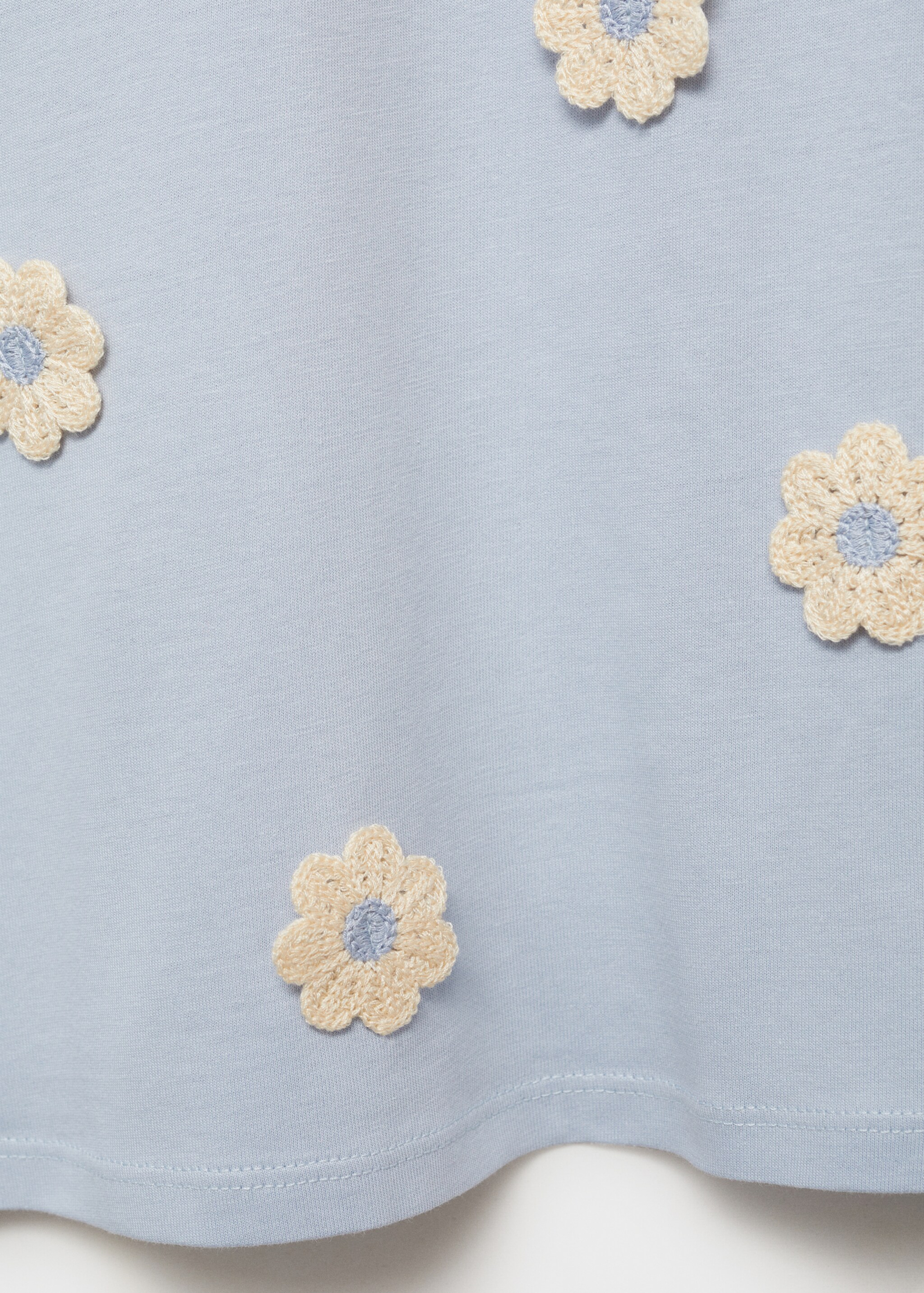 เสื้อยืดคอตตอนดีเทลดอกไม้ - รายละเอียดของสินค้า 0