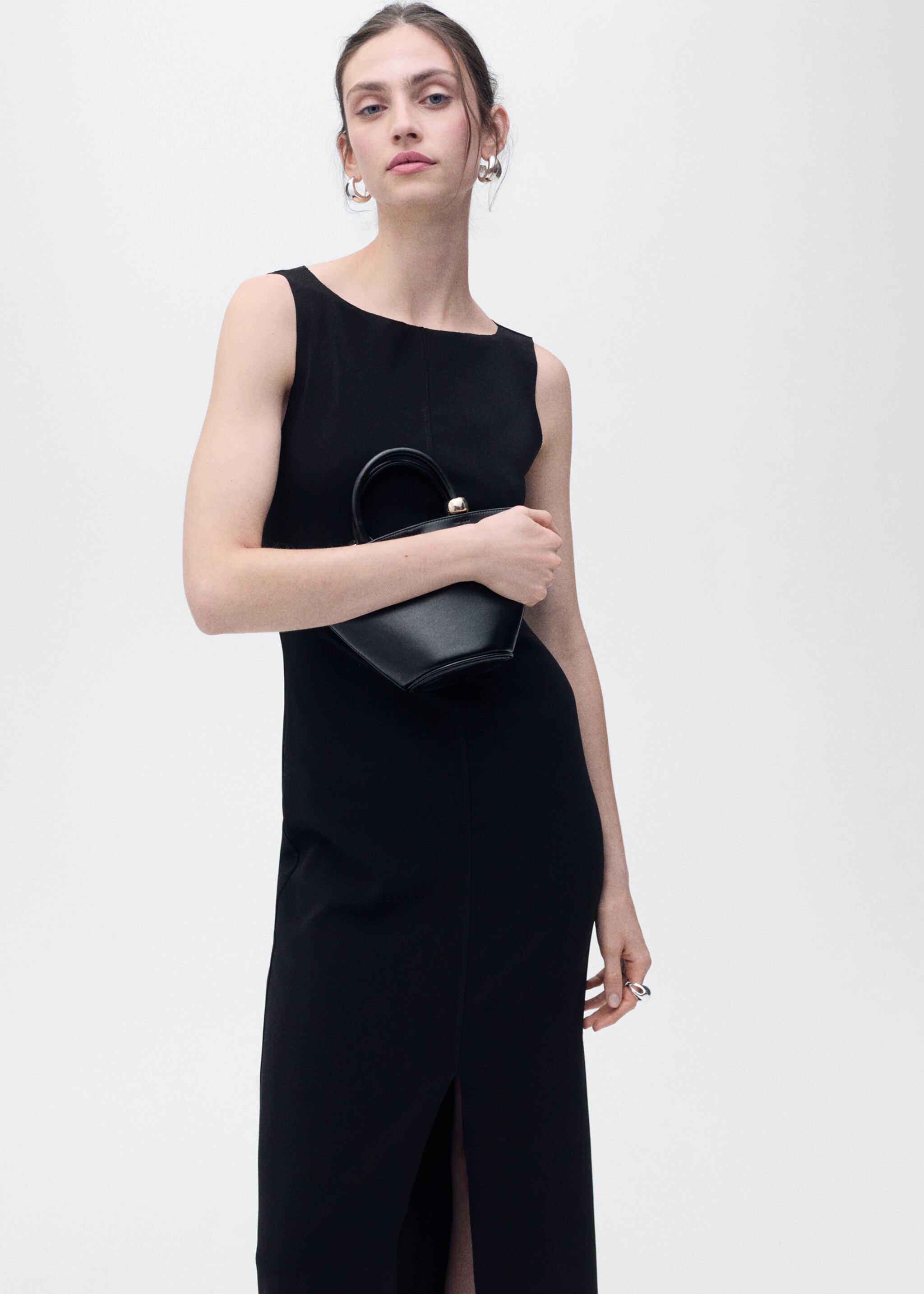 Robe maille col bateau - Plan moyen