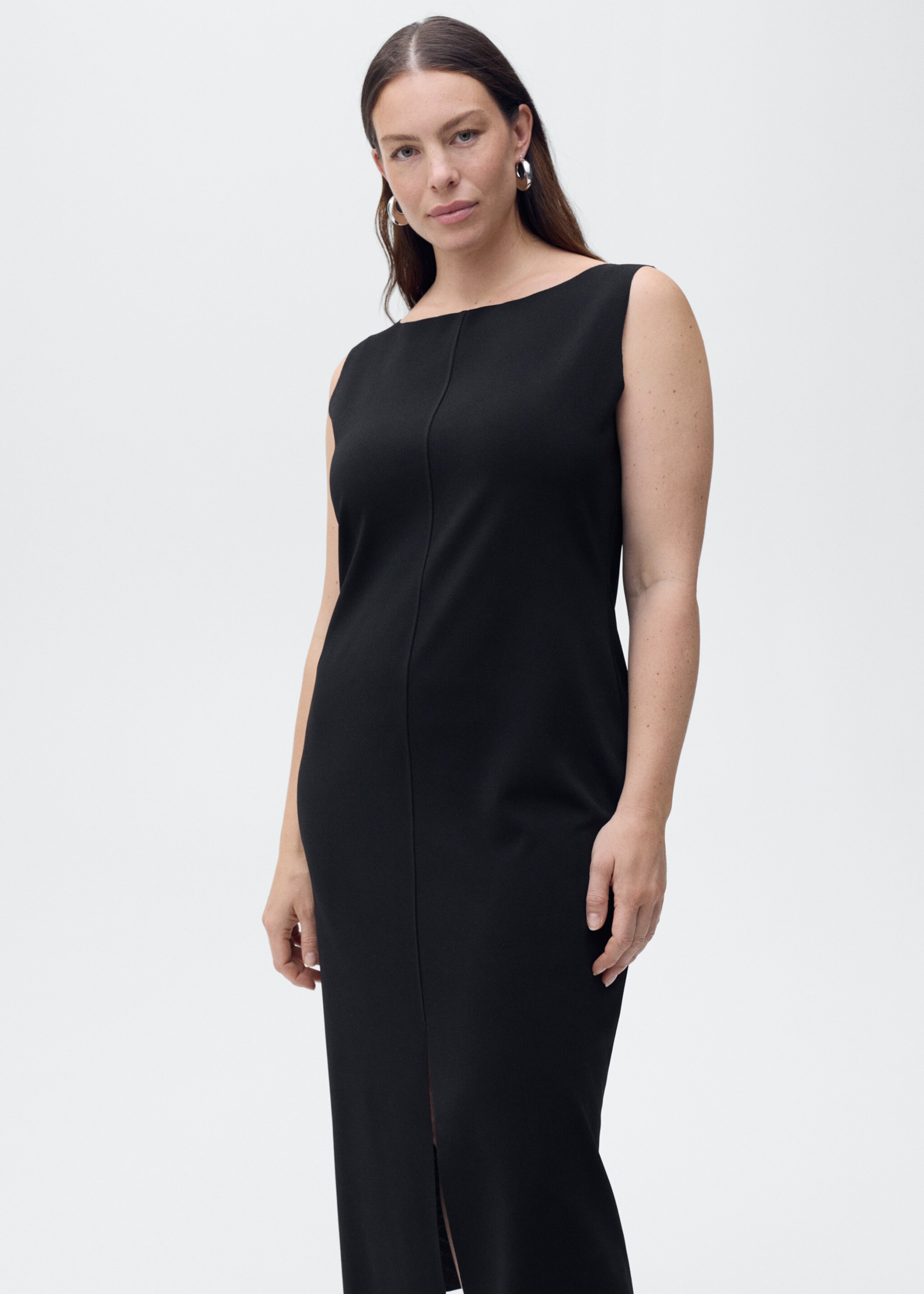 Boat-neck knitted dress - Details of the article 5